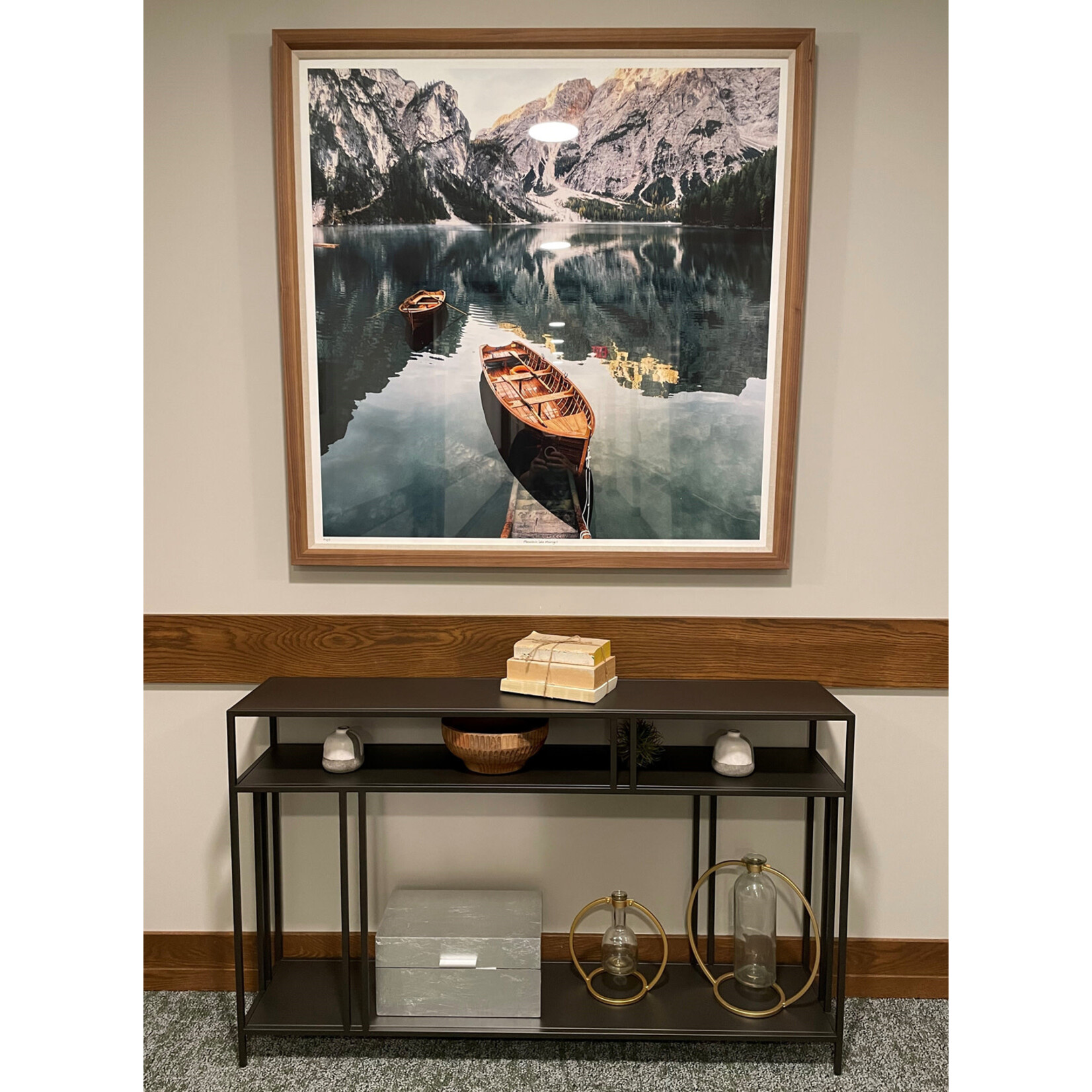 Trowbridge Gallery Mountain Lake Mooring II Framed Artwork