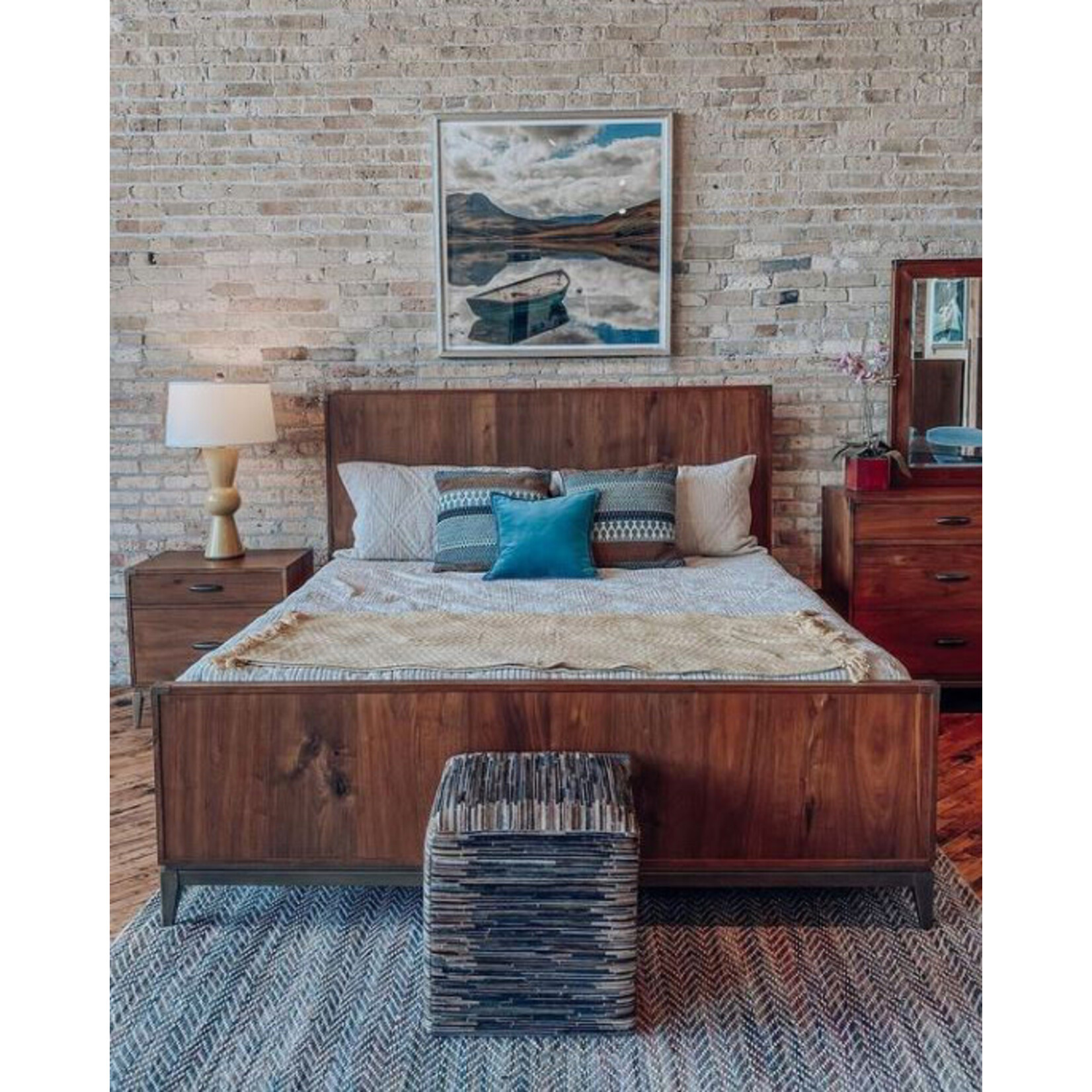 Trowbridge Gallery Mountain Lake Mooring I Framed Artwork