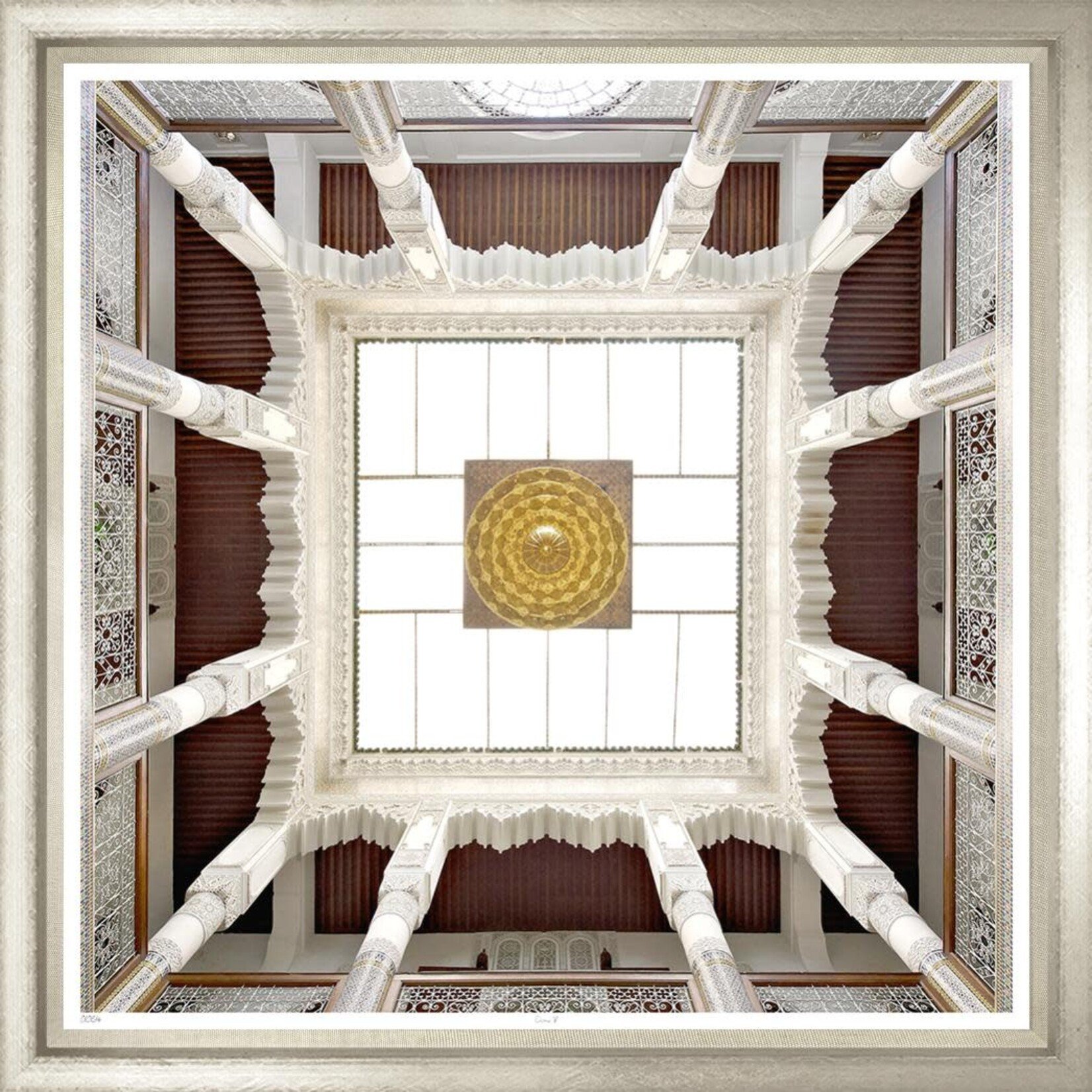 Trowbridge Gallery Interior Dome 1084 Hotel Riad Fes Framed Artwork 28x28