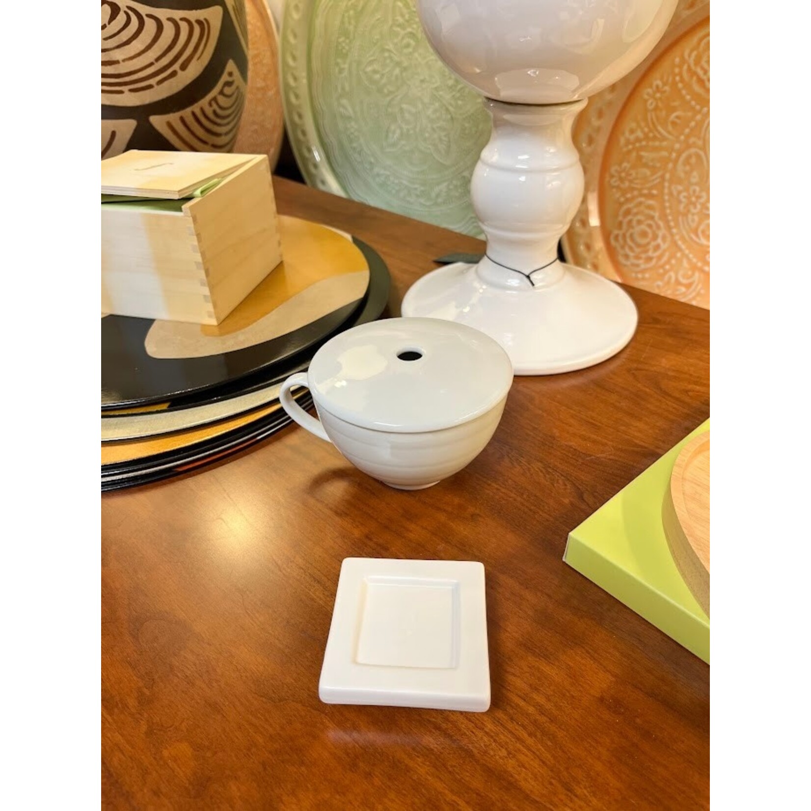 Tea Forte Ceramic Tea Tray  White