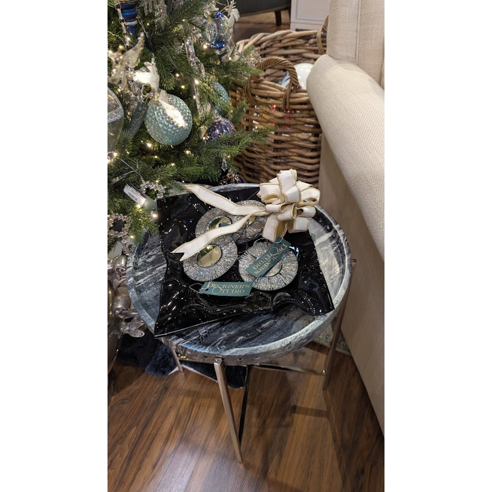 Chehoma Beaded Ornament with Mirror 4"