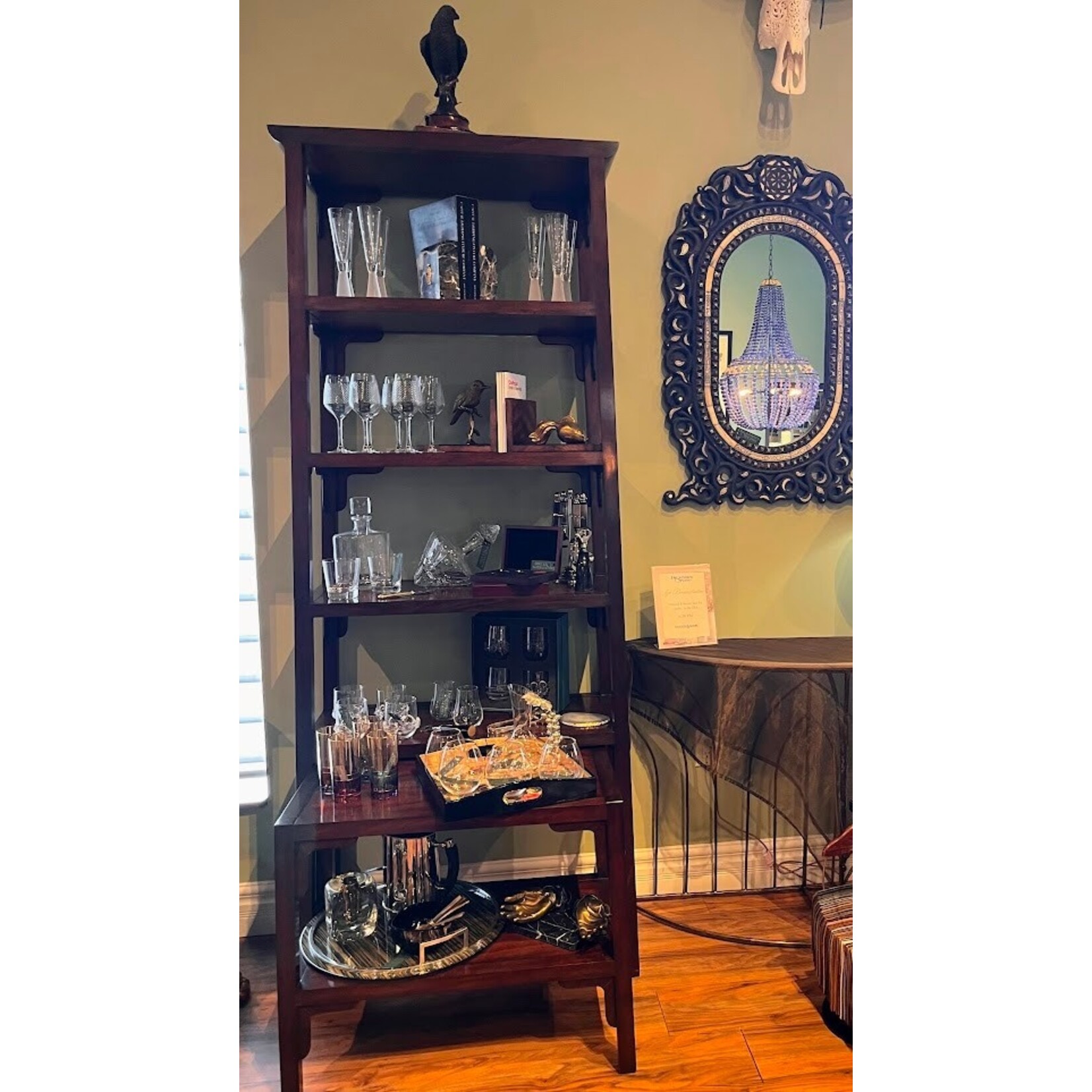 Jonathan Charles Double Light Brass Open Face Palms Sculpture