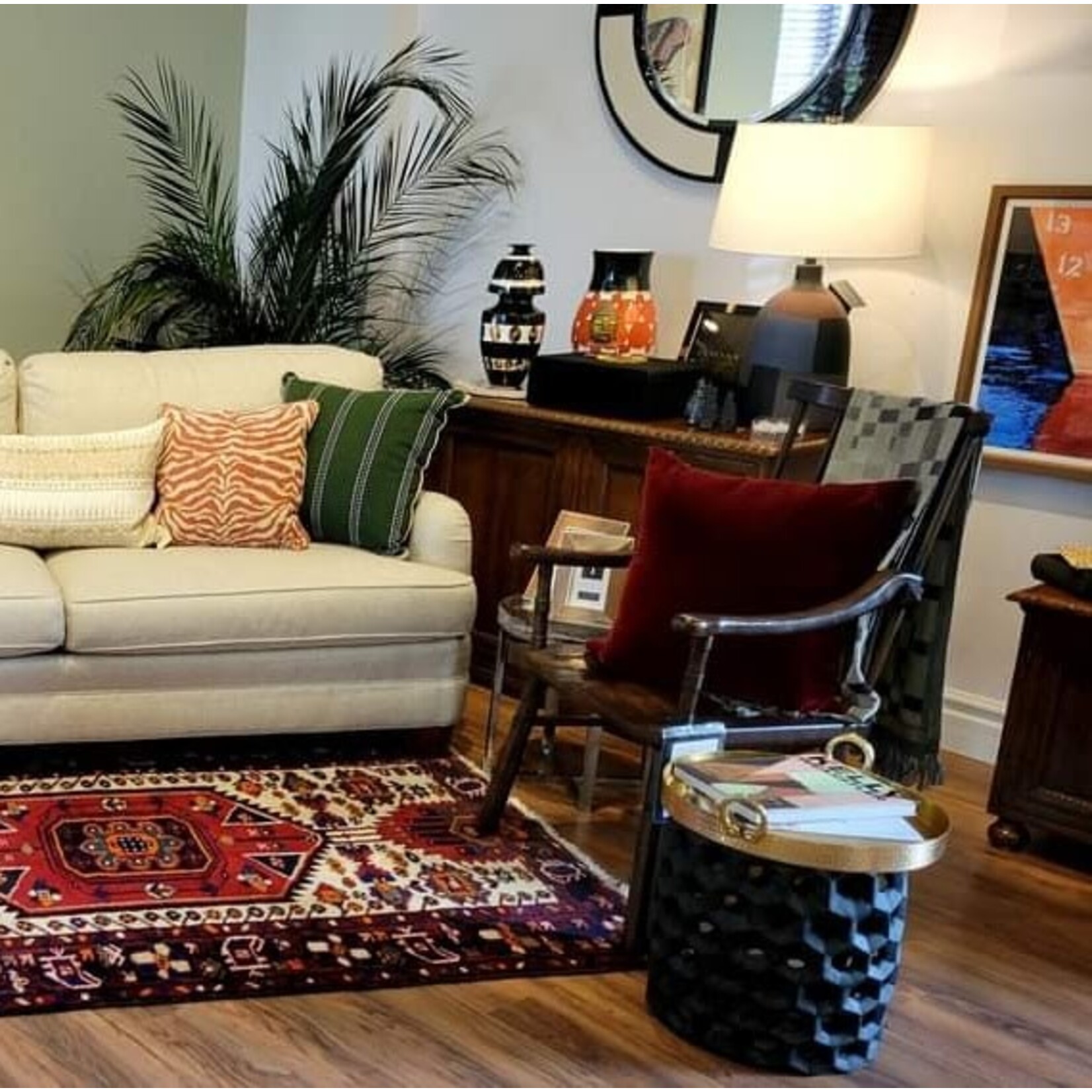 Currey & Company De Luca Black Gold Gourd Vase