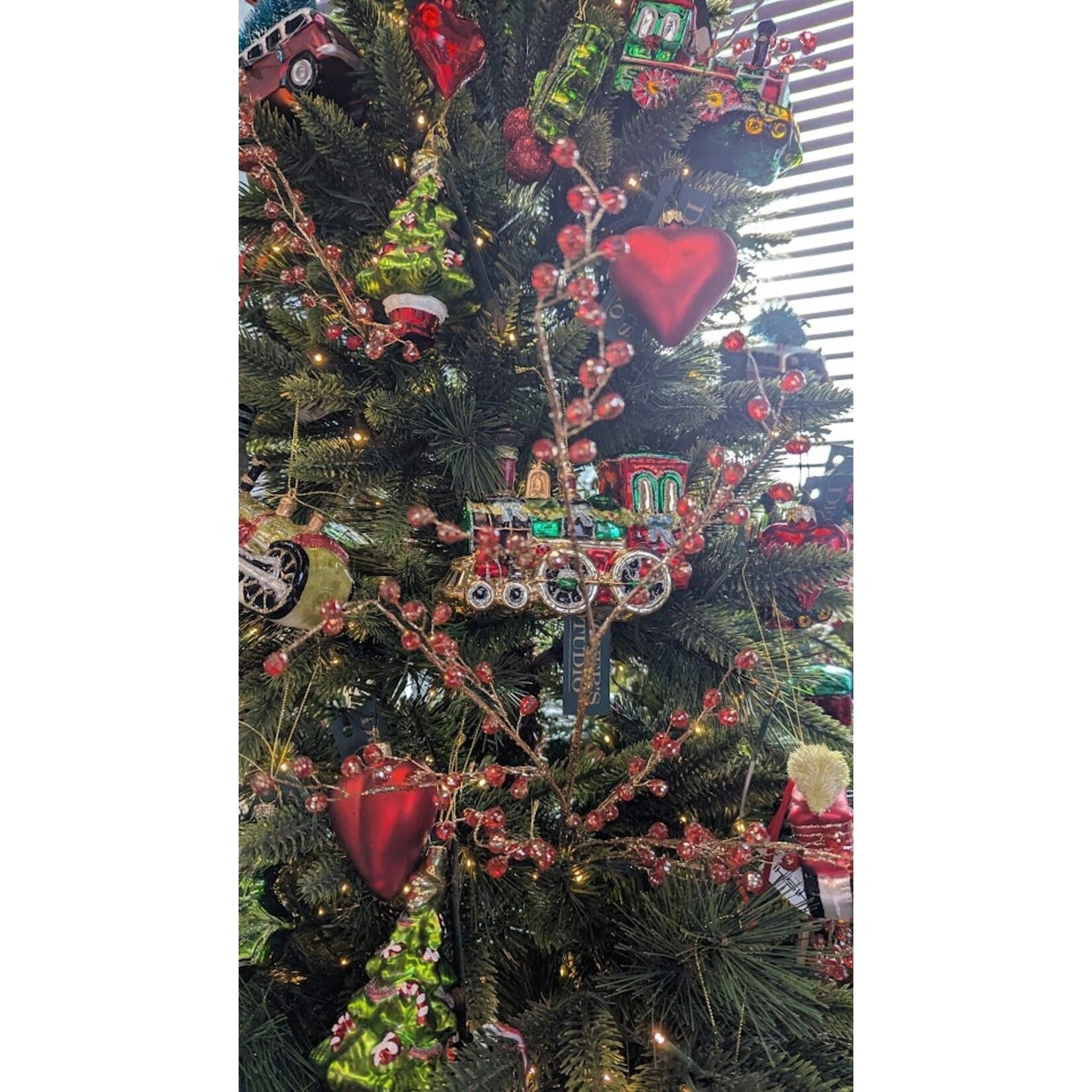 RAZ Imports Red & Green Holiday Train Ornament 4.75"
