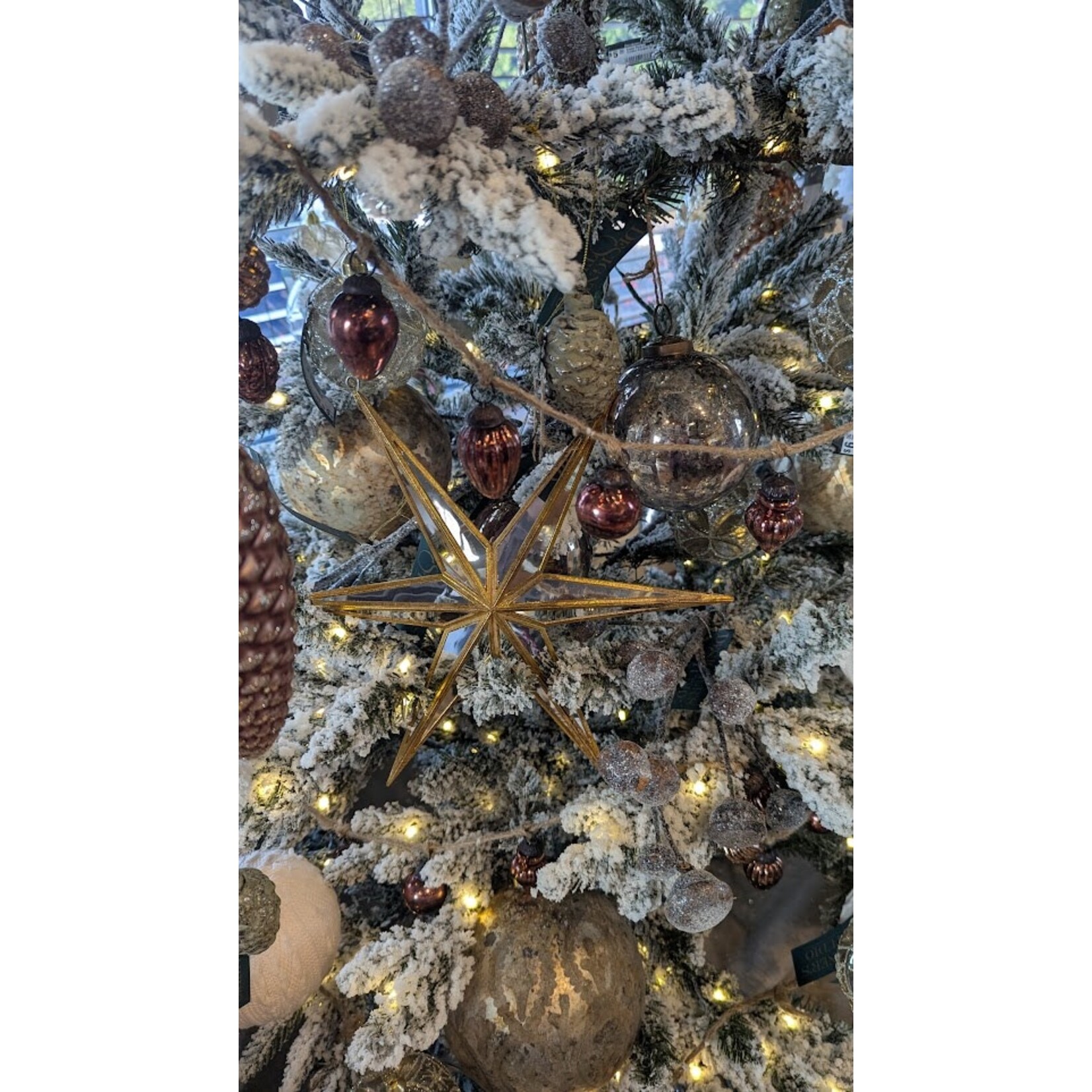 RAZ Imports Copper Glass Ornament Garland 6'
