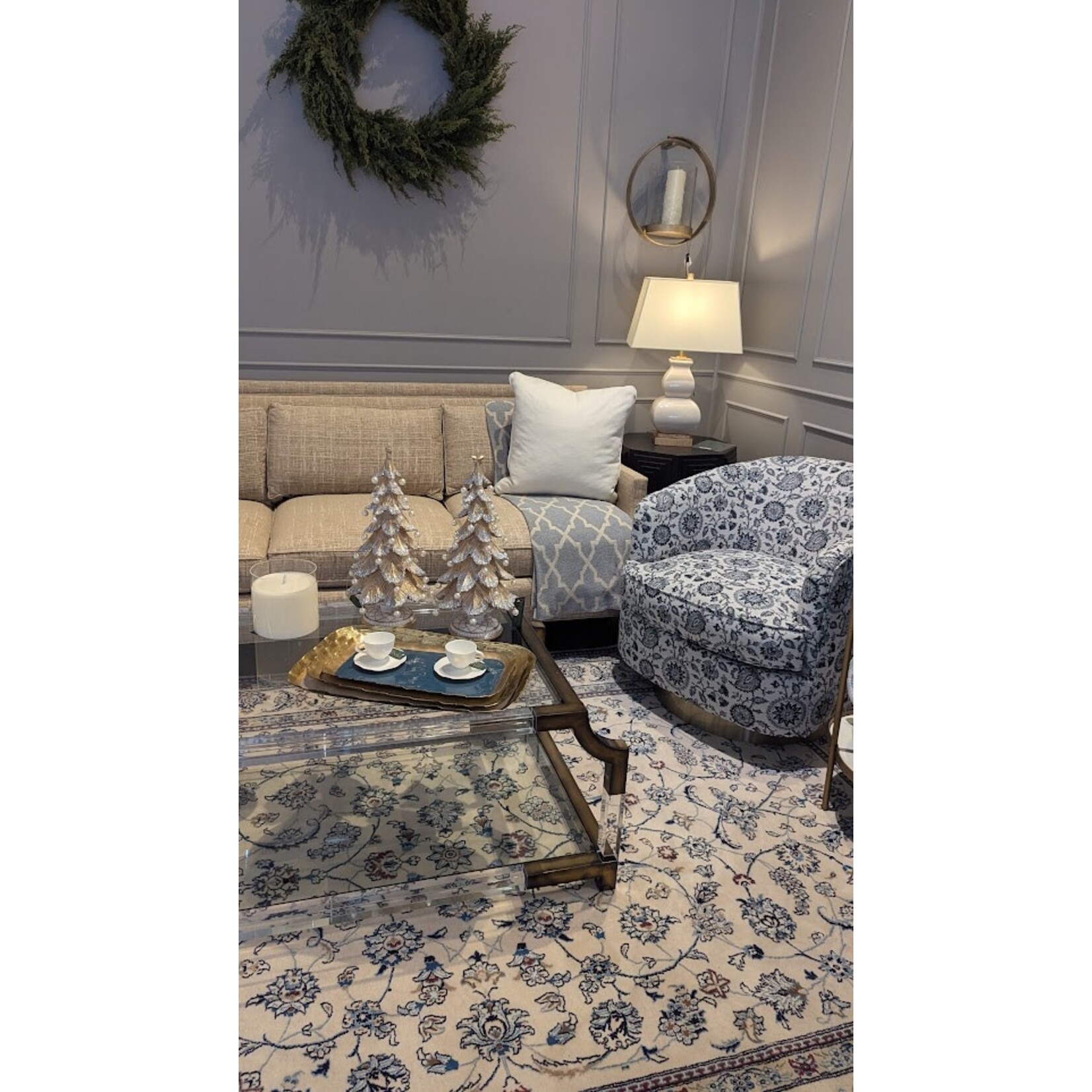 In2Green Morocco Reversible Gray Flax Throw