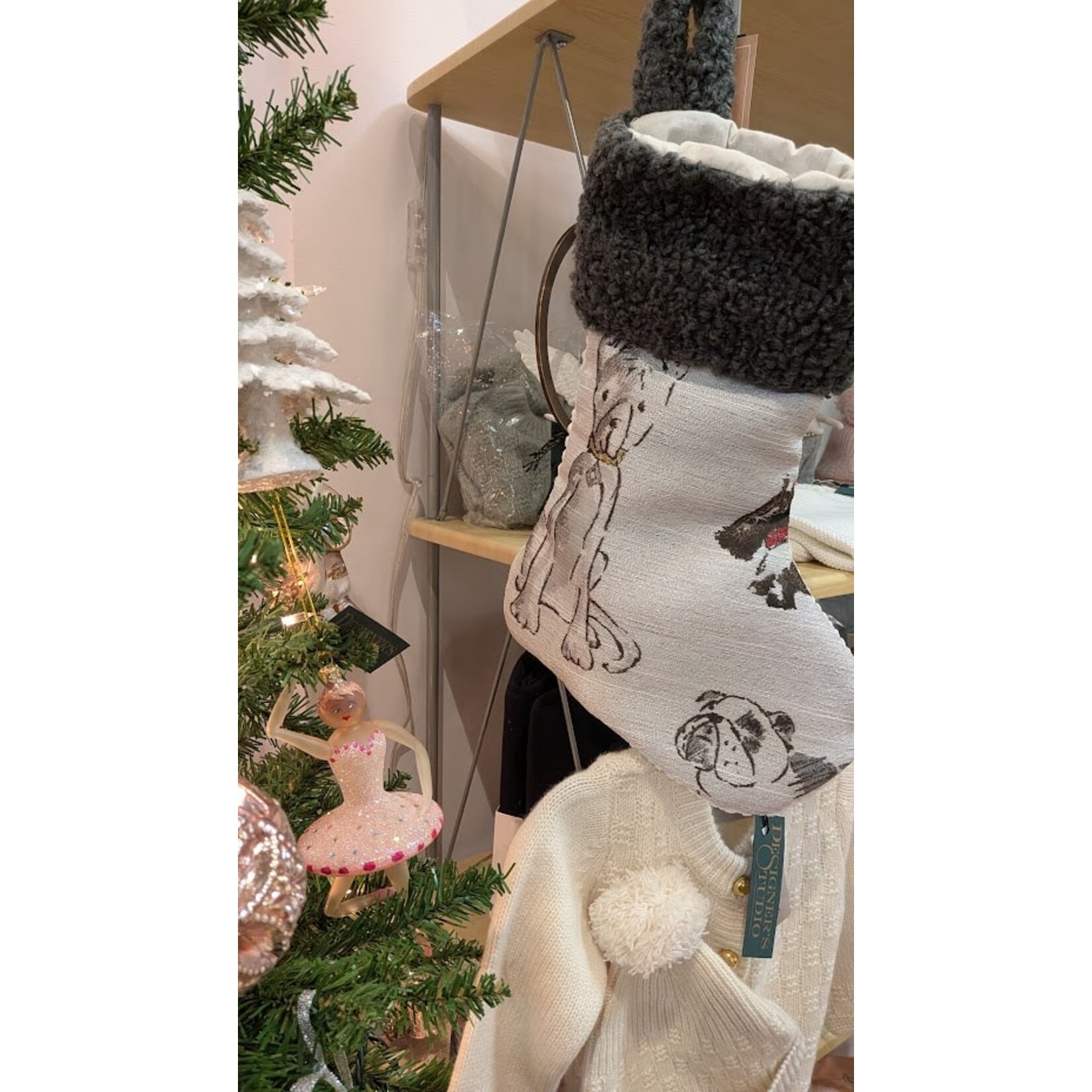 Nicky's Notions Holiday Stocking Dog