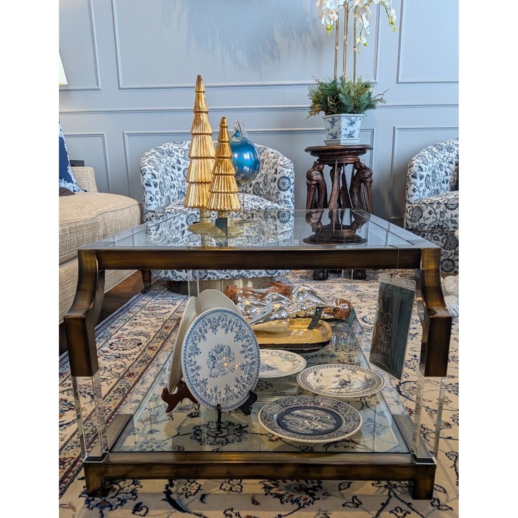 Gien Dessert Plates Les Depareillees Blue Set of 6