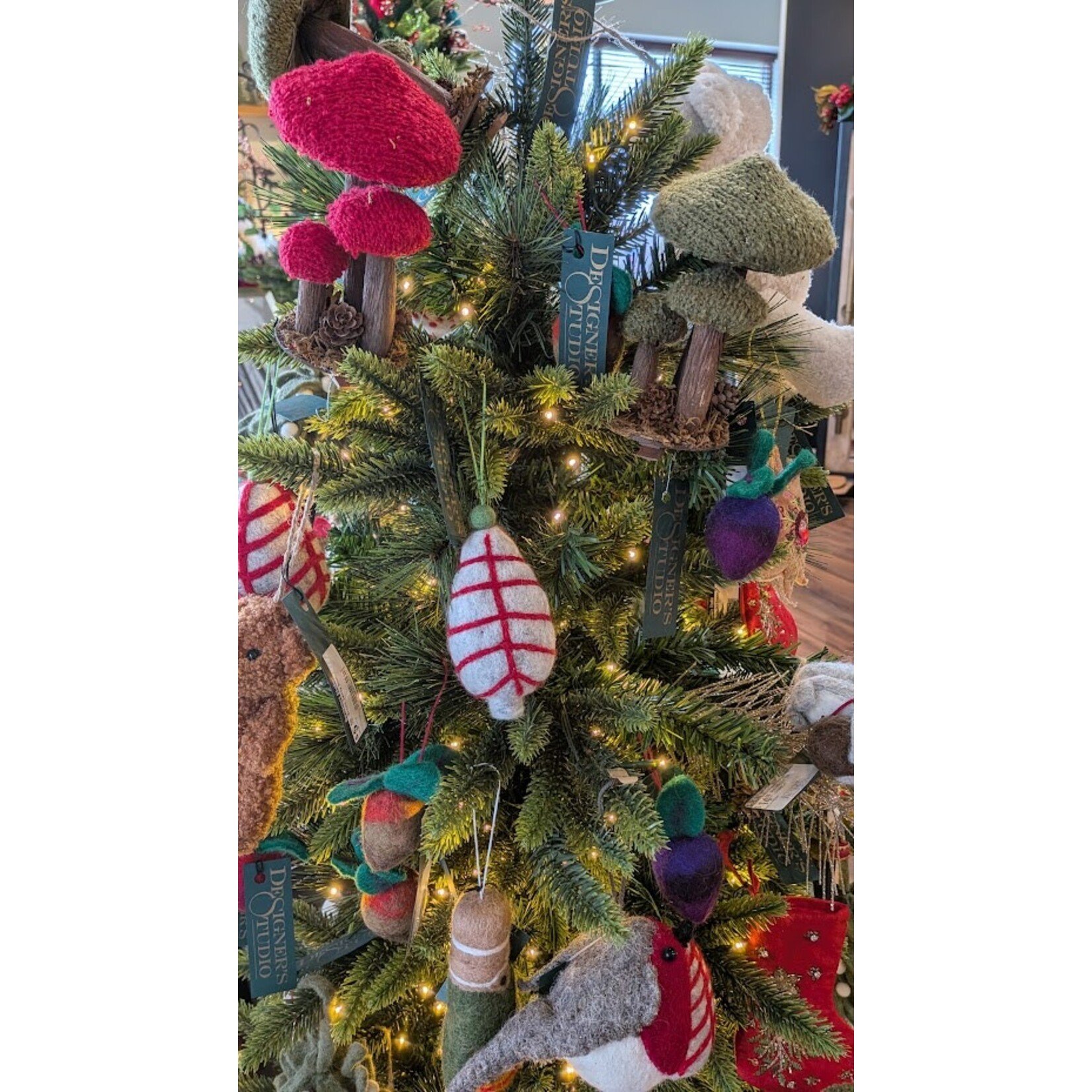 RAZ Imports Clip On Mushroom Ornament 3"