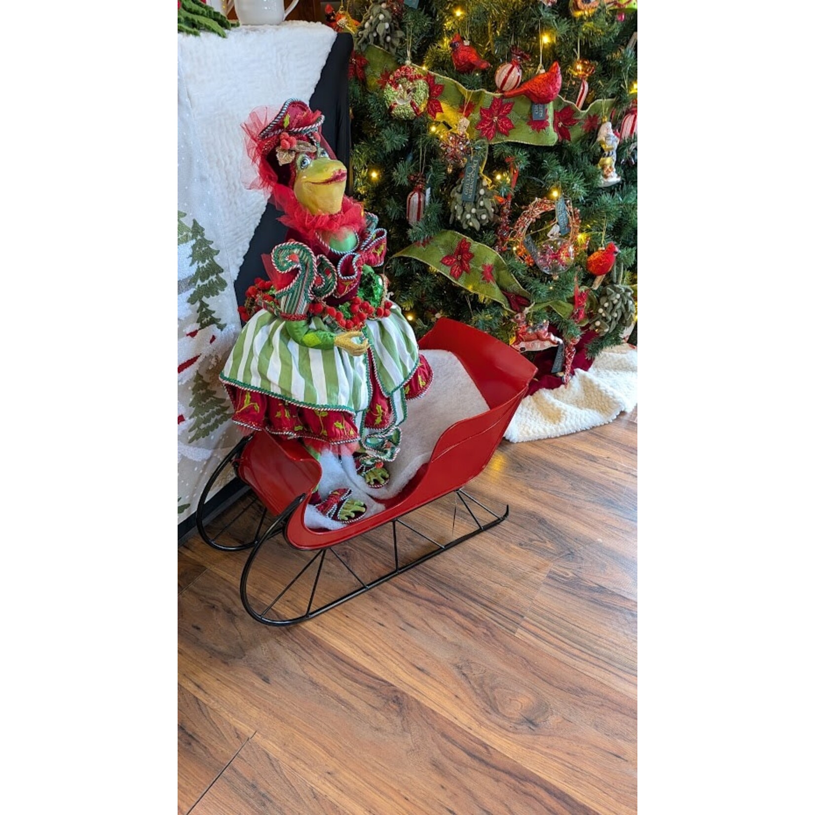 RAZ Imports Red Sleigh 25"