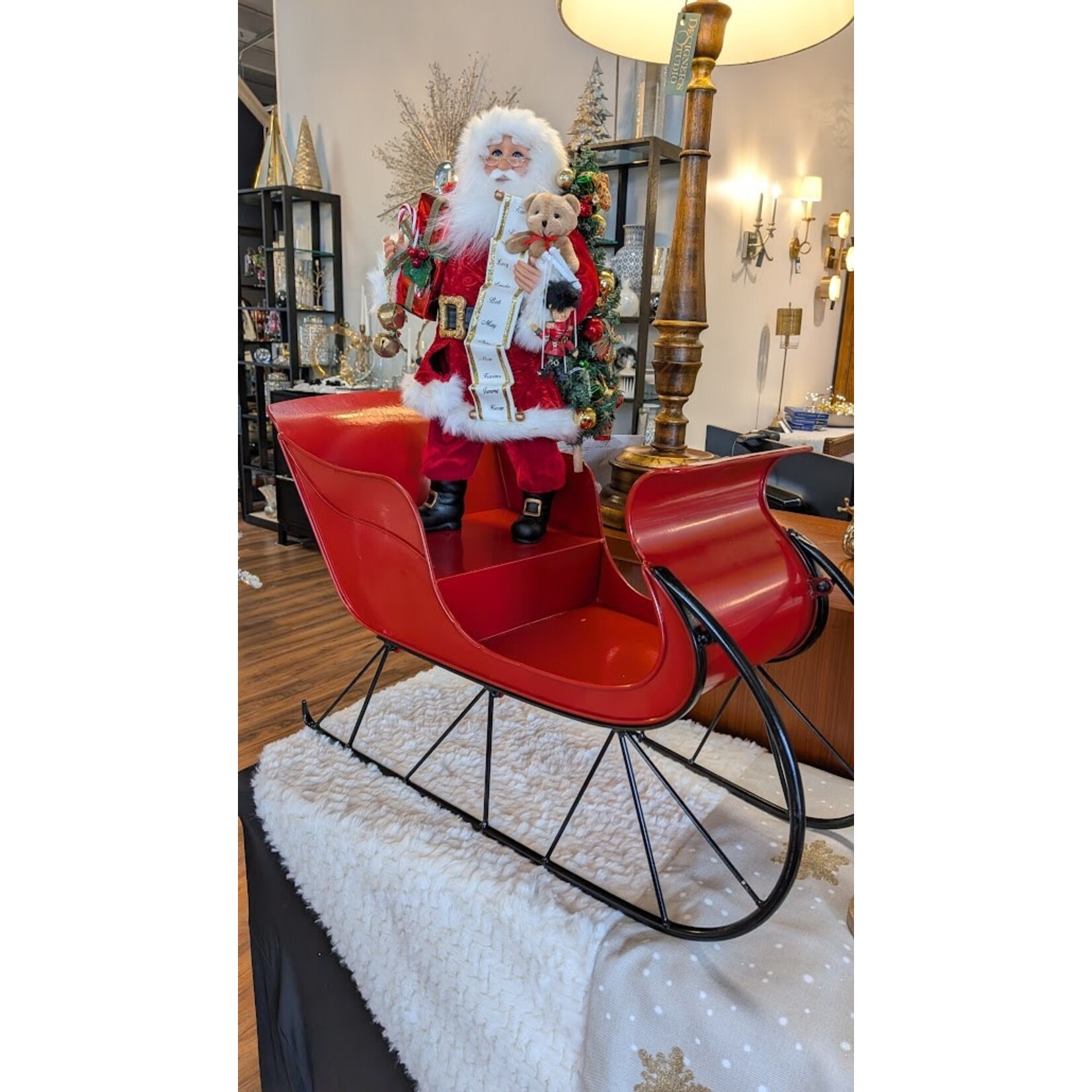 RAZ Imports Red Sleigh 25"