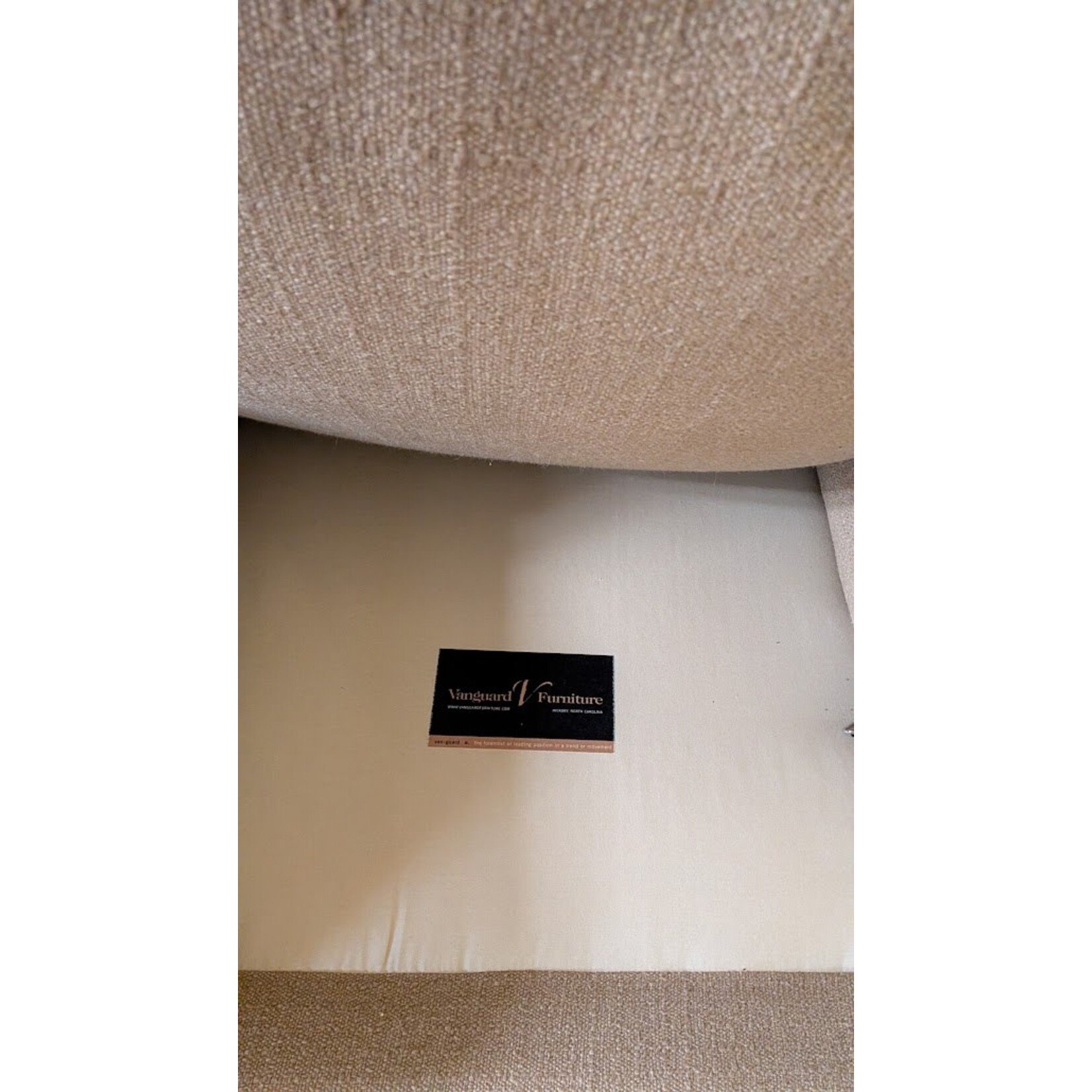 Vanguard Furniture Nantz Wheat Burlap Sofa