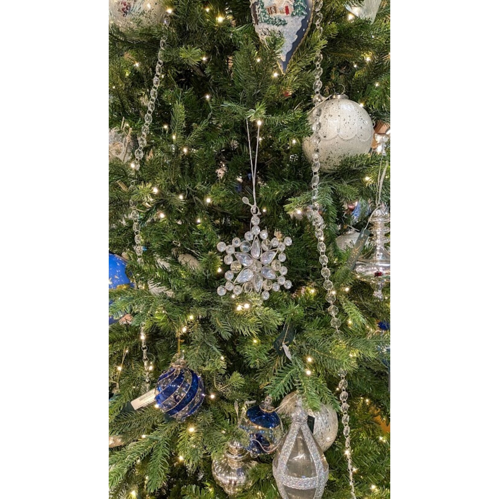Two's Company Clear Acrylic Crystal Snowflake Ornament 6"