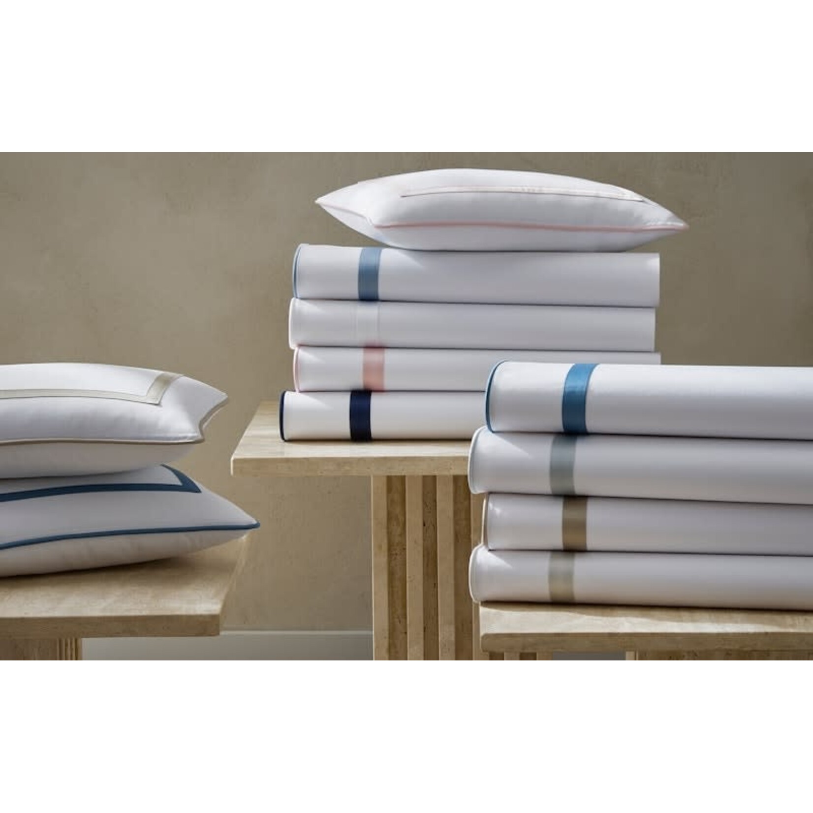 Matouk Louise King Sham Case Hazy Blue