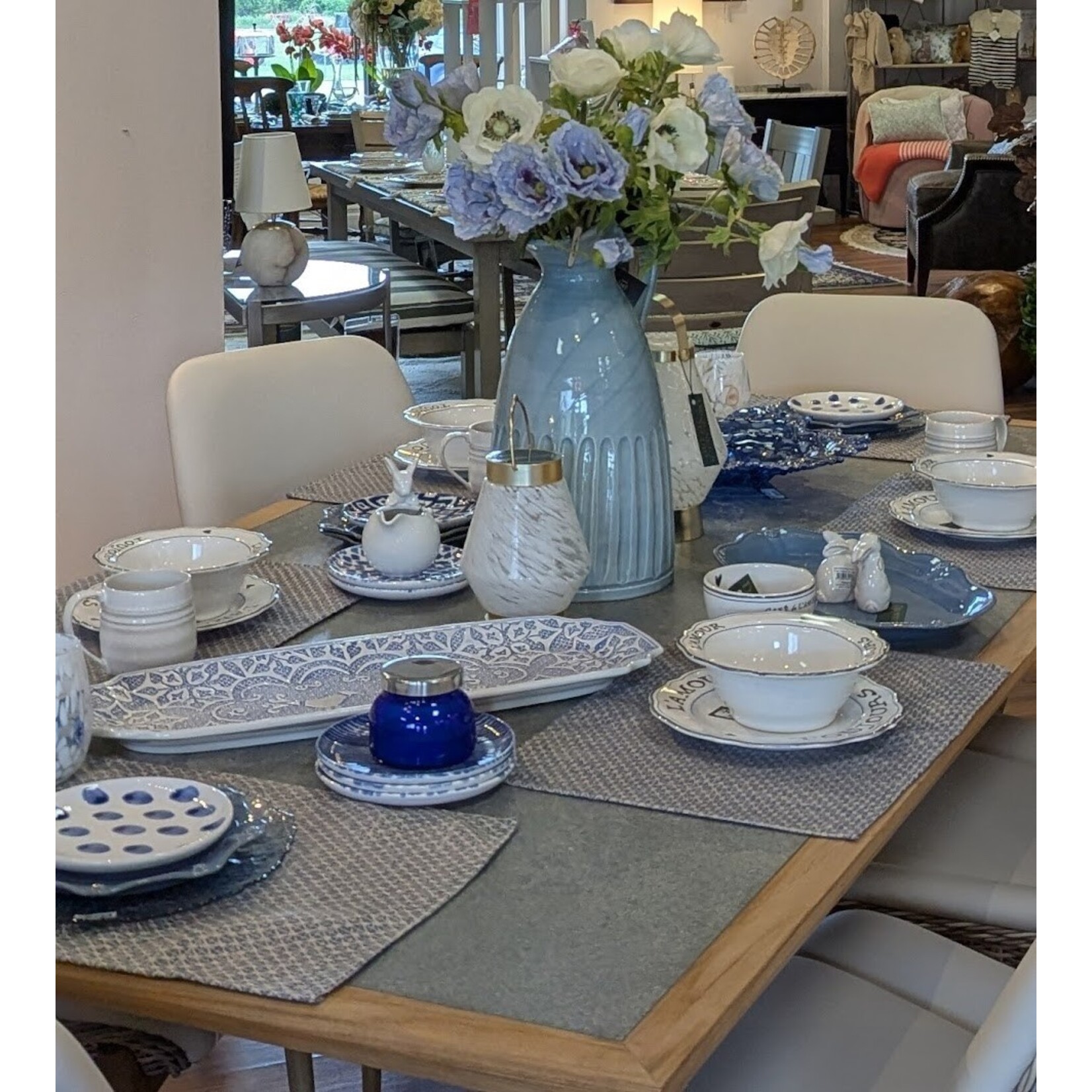 Vietri Uccello Blu Long Oval Platter