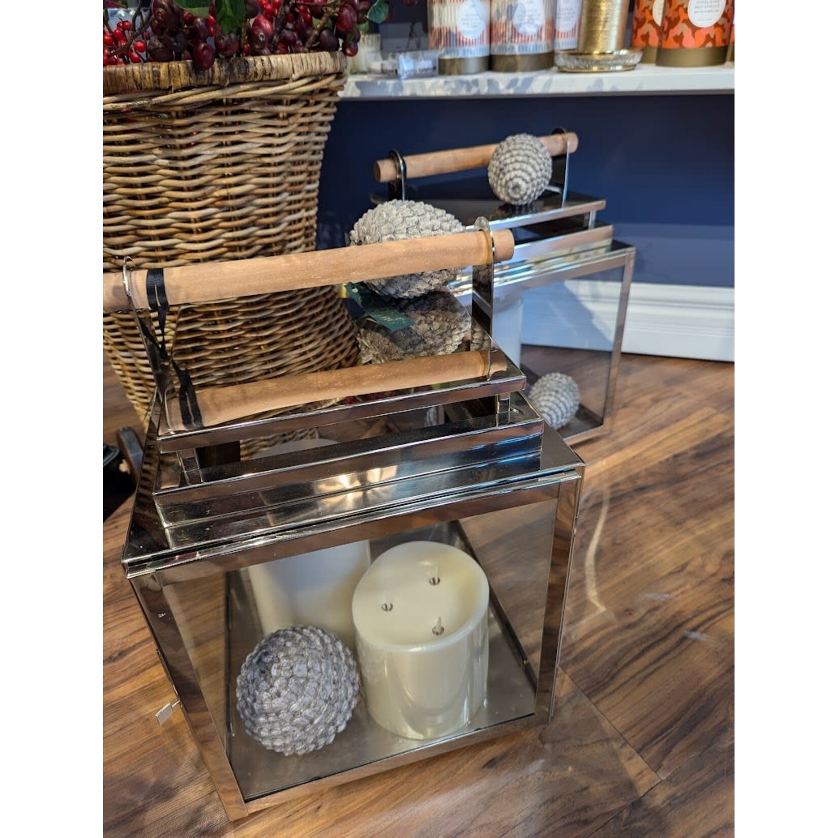 Zodax Grey Round Wooden Pinecone Ornament 6"