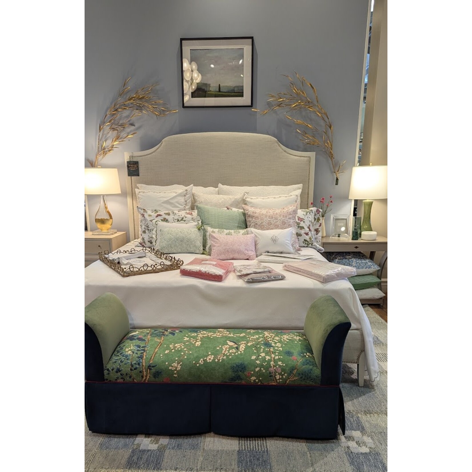 Global Views Weeping Willow Wall Decor Gold Leaf  Set of 2