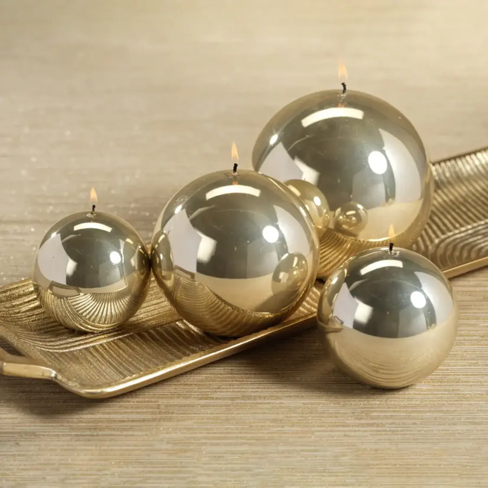 Zodax Metallic Ball Candle