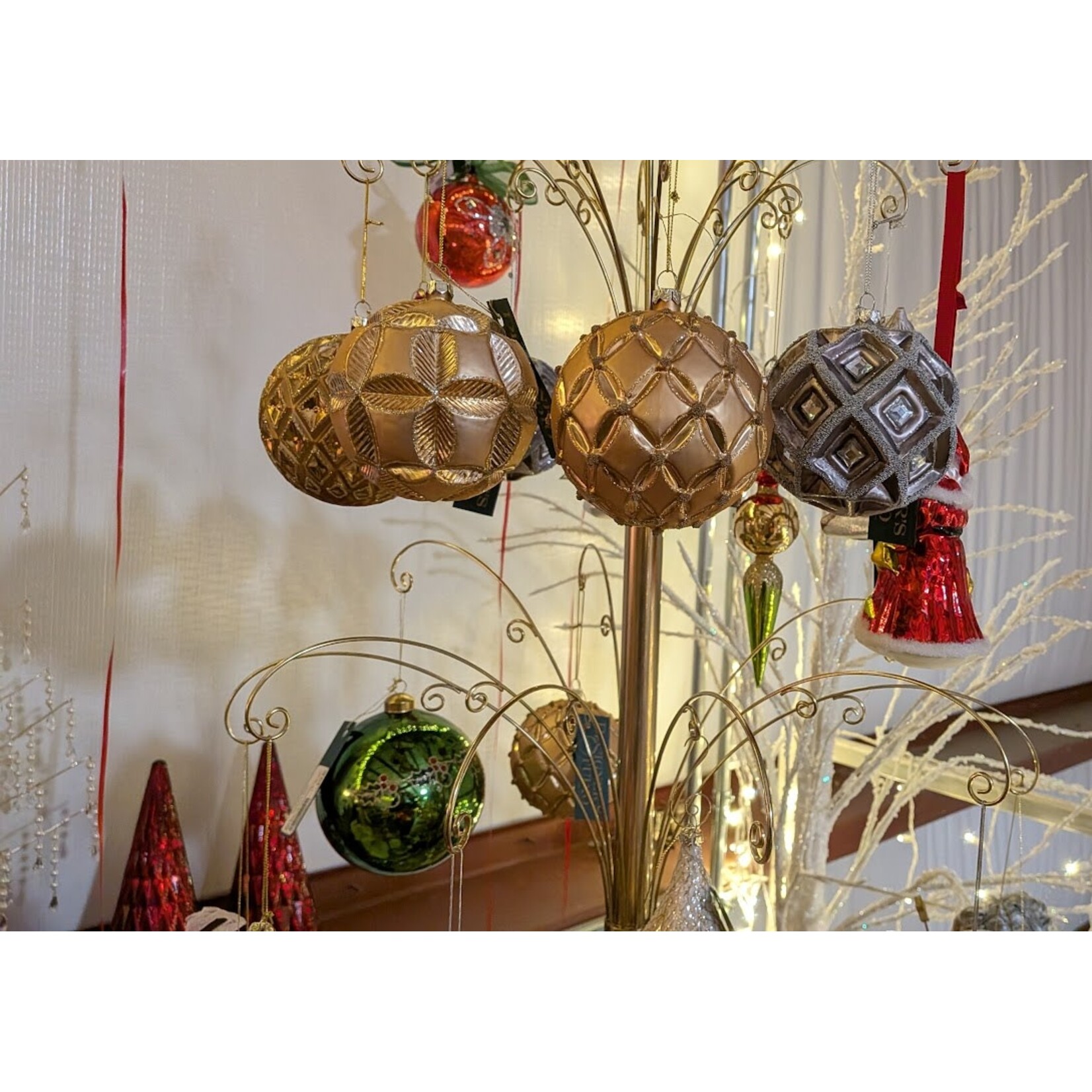 Katherine's Collection Gilded Embossed Ball Ornament