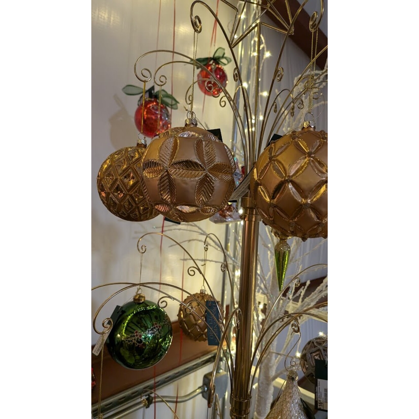 Katherine's Collection Gilded Embossed Ball Ornament