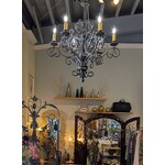 Designer's Studio Bronze Iron Scrollwork 6 Light Chandelier
