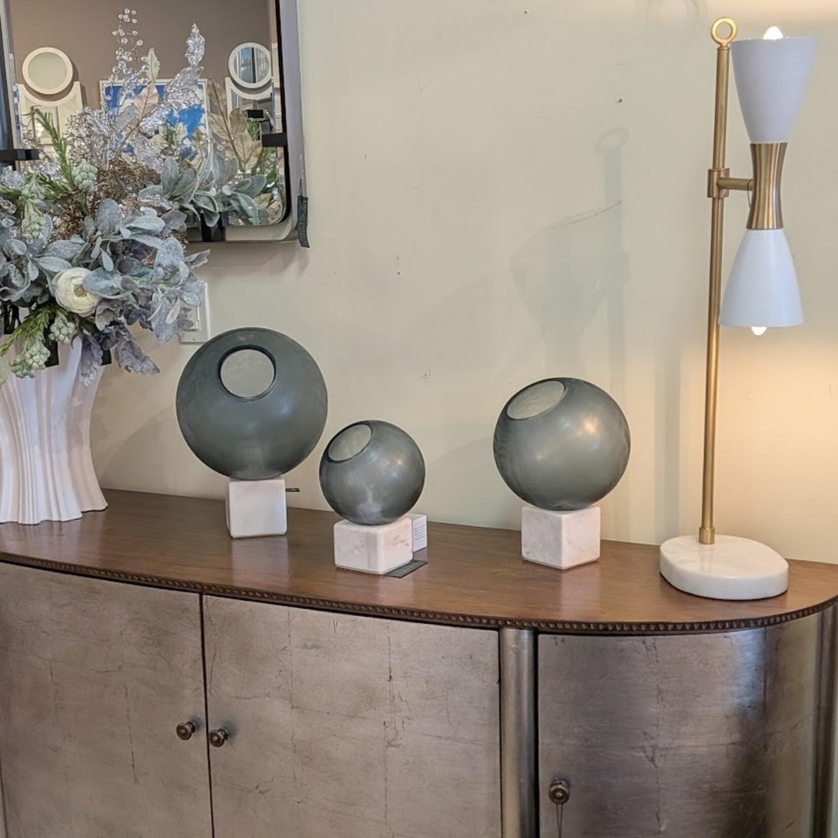 Currey & Company Fresno Blue Orb Set of 3