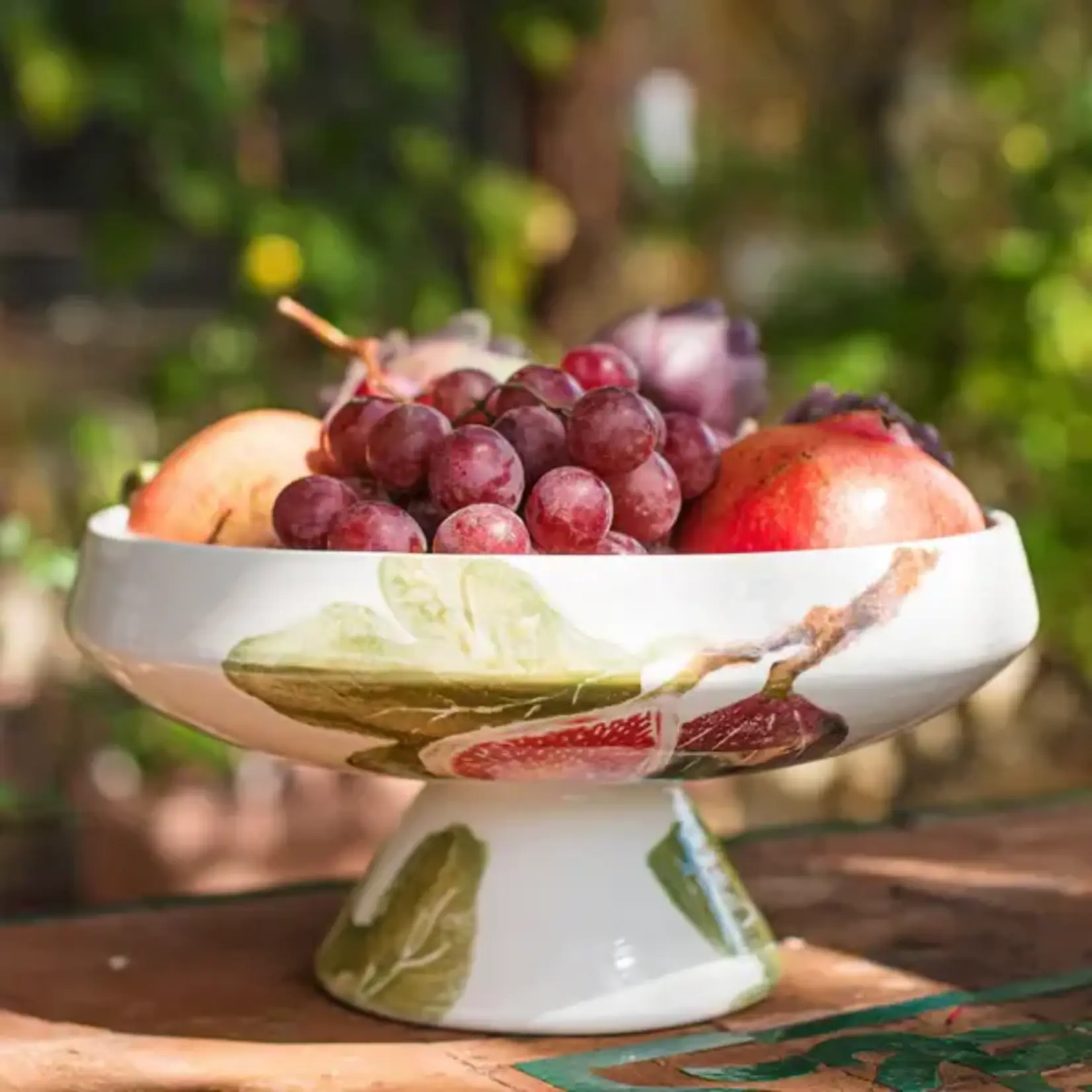 Vietri Fico Pedestal Bowl