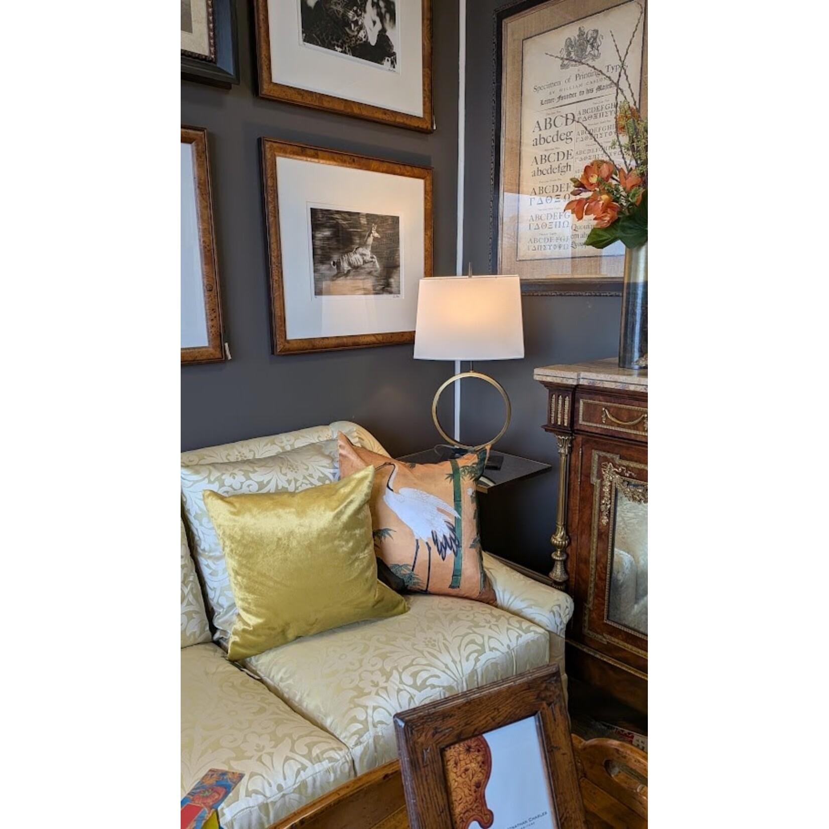 Visual Comfort Simone HandRubbed Antique Brass Lamp