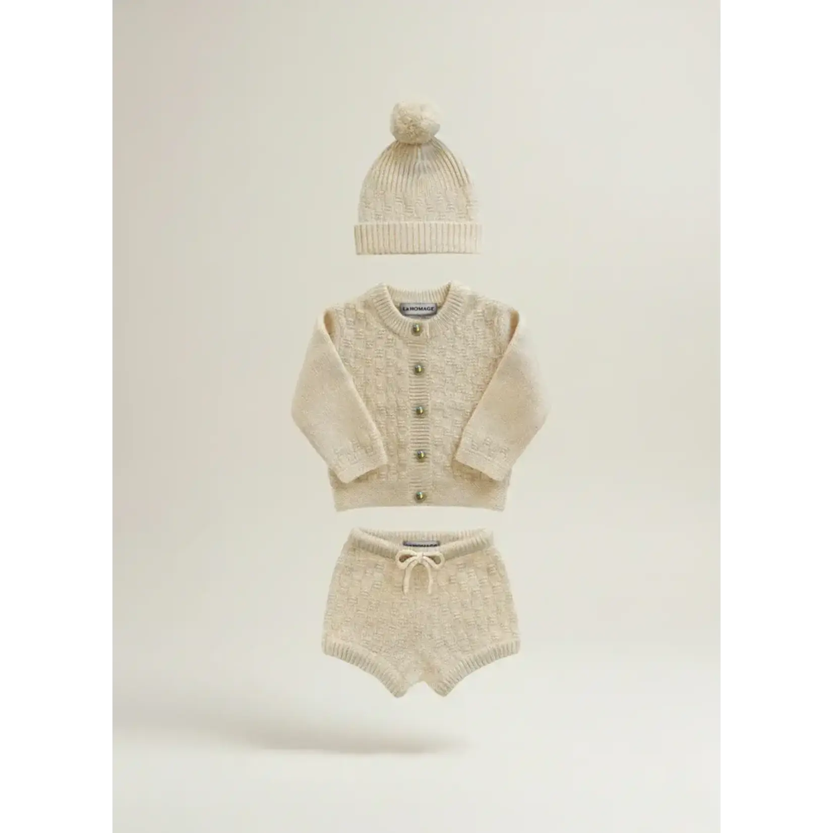 La Homage The Aspen Cashmere Baby Set with Bloomer