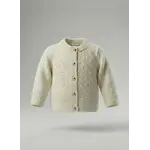 La Homage The Aspen Cashmere Baby Cardigan Cream 2-3T