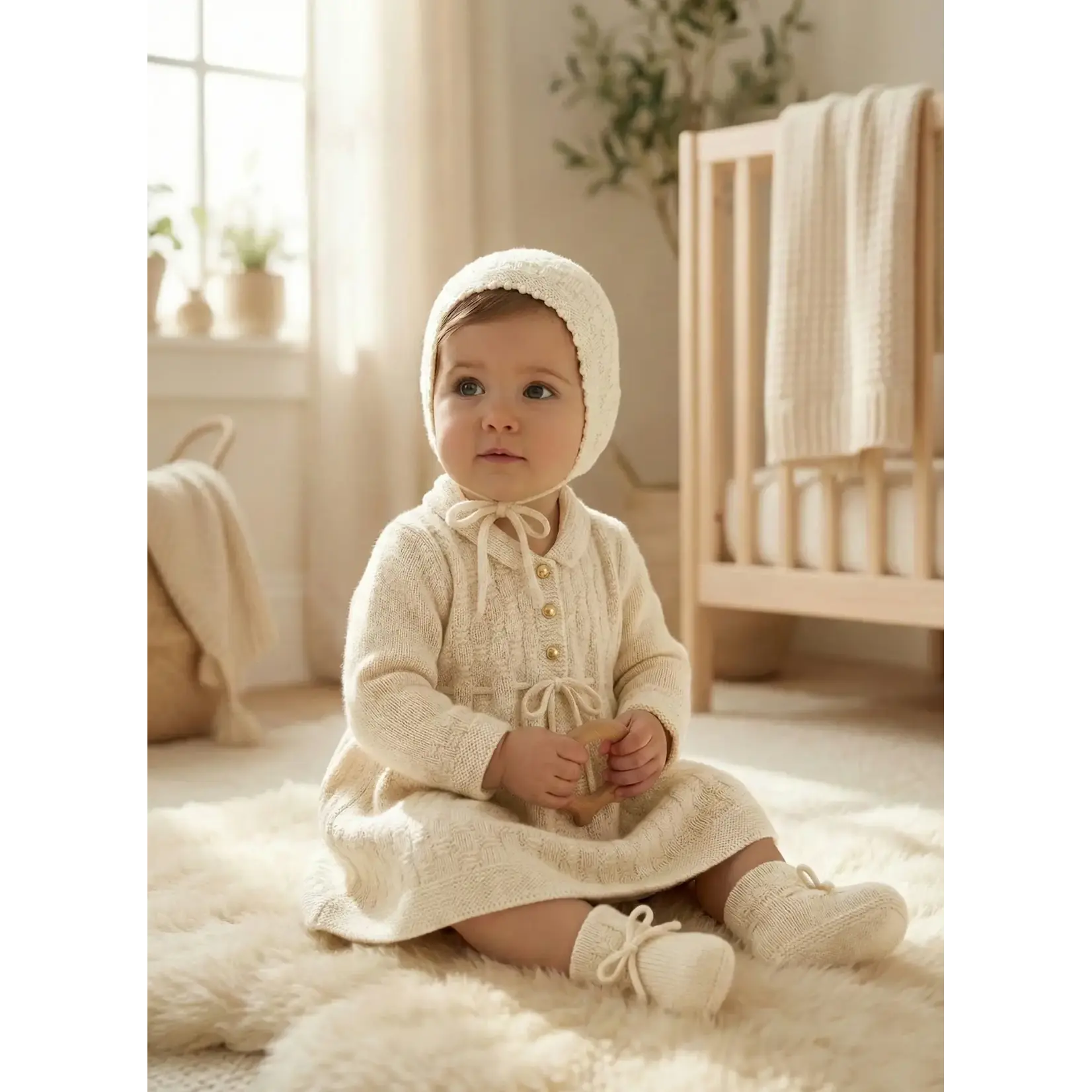 La Homage The Aspen Cashmere Baby Dress