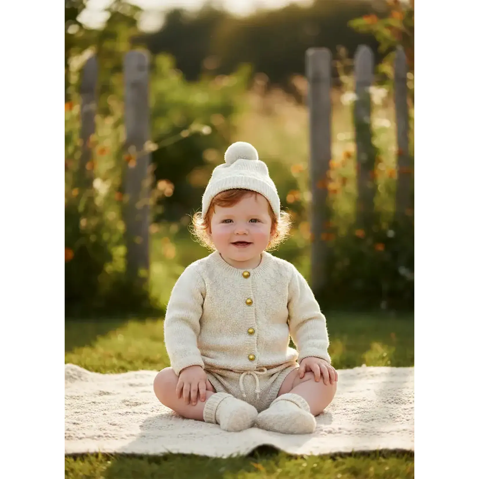 La Homage The Aspen Cashmere Baby Beanie