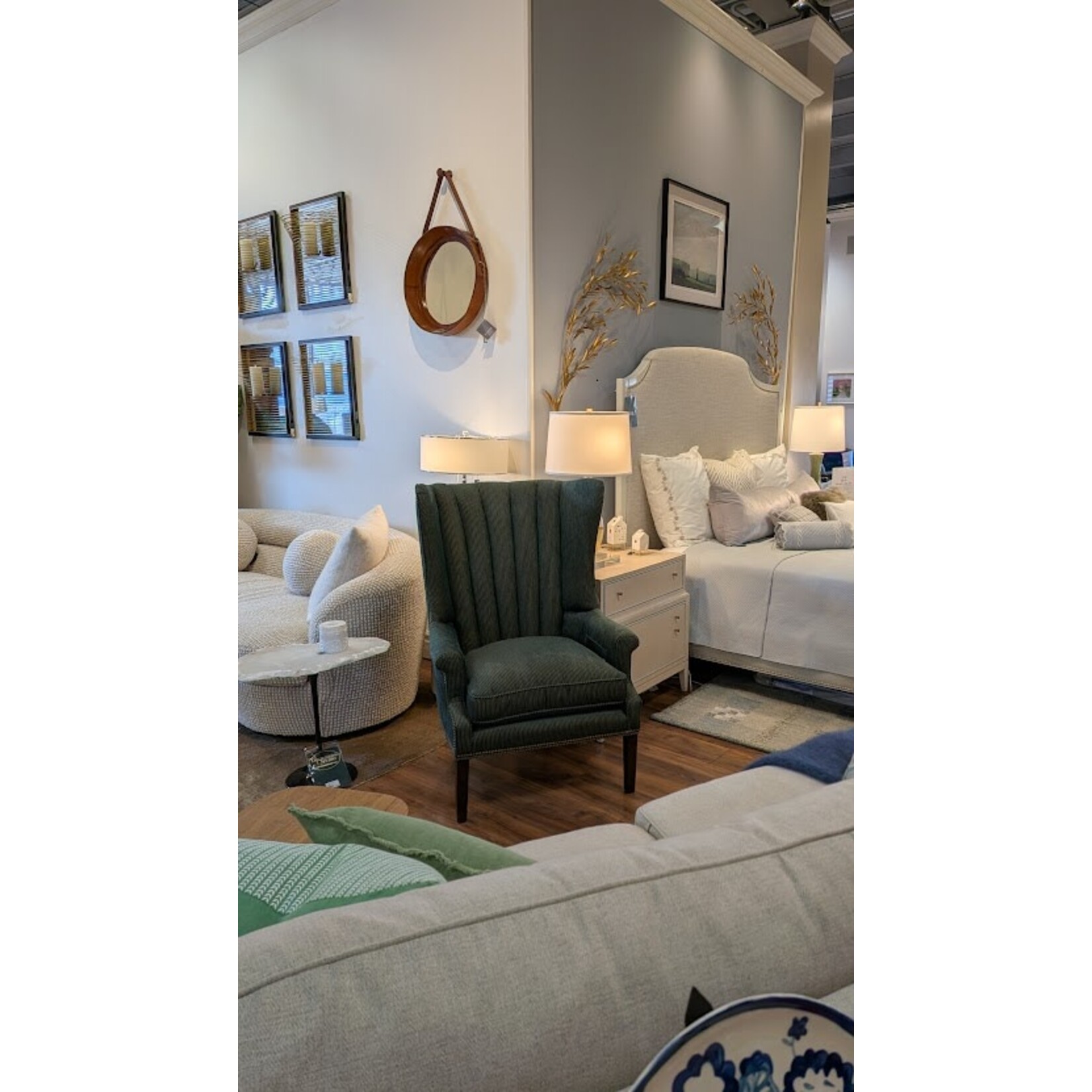 Taylor King Philosopher Wing Chair Uproar Dark Ivy