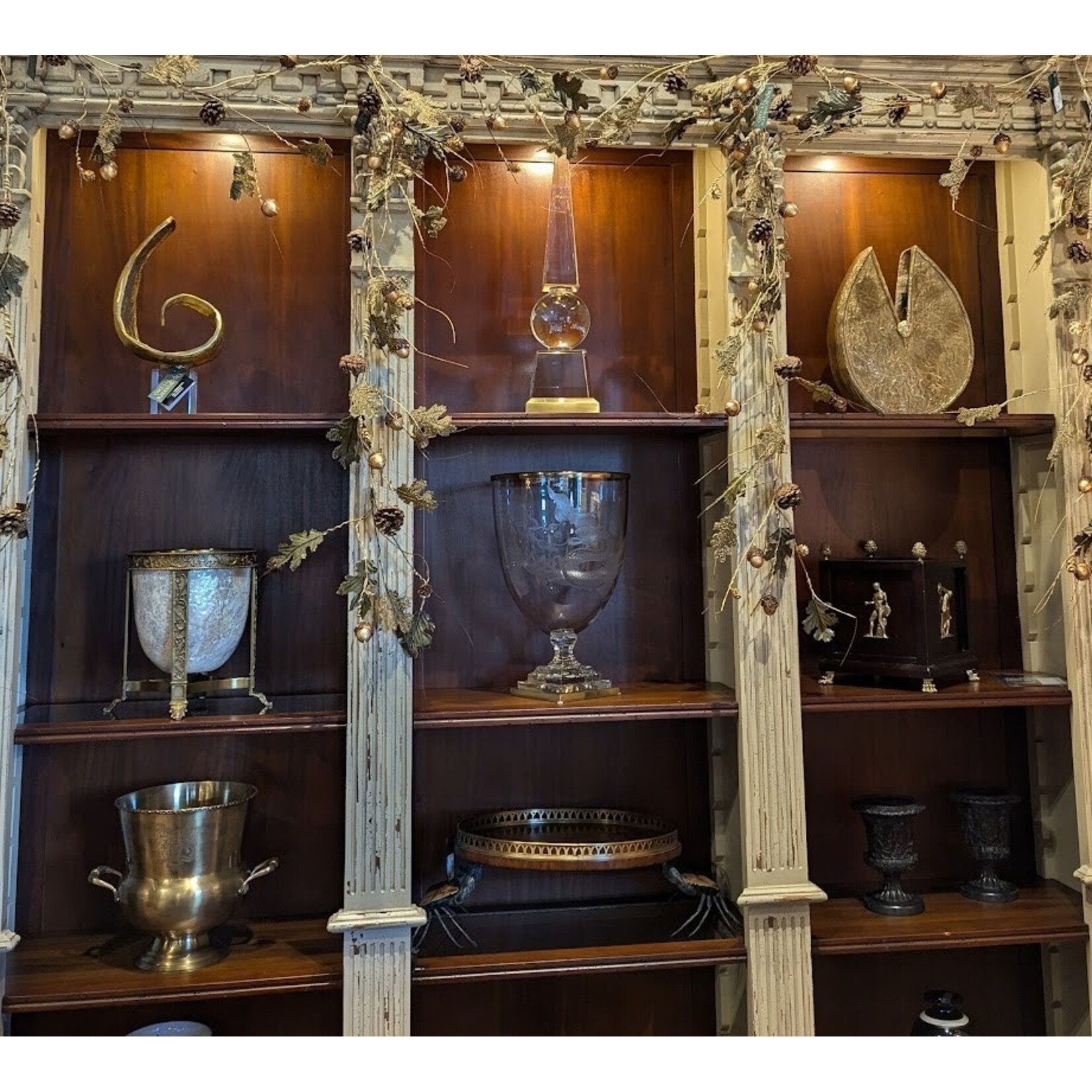 Maitland Smith Brass Crab & Marquetry Serving Tray