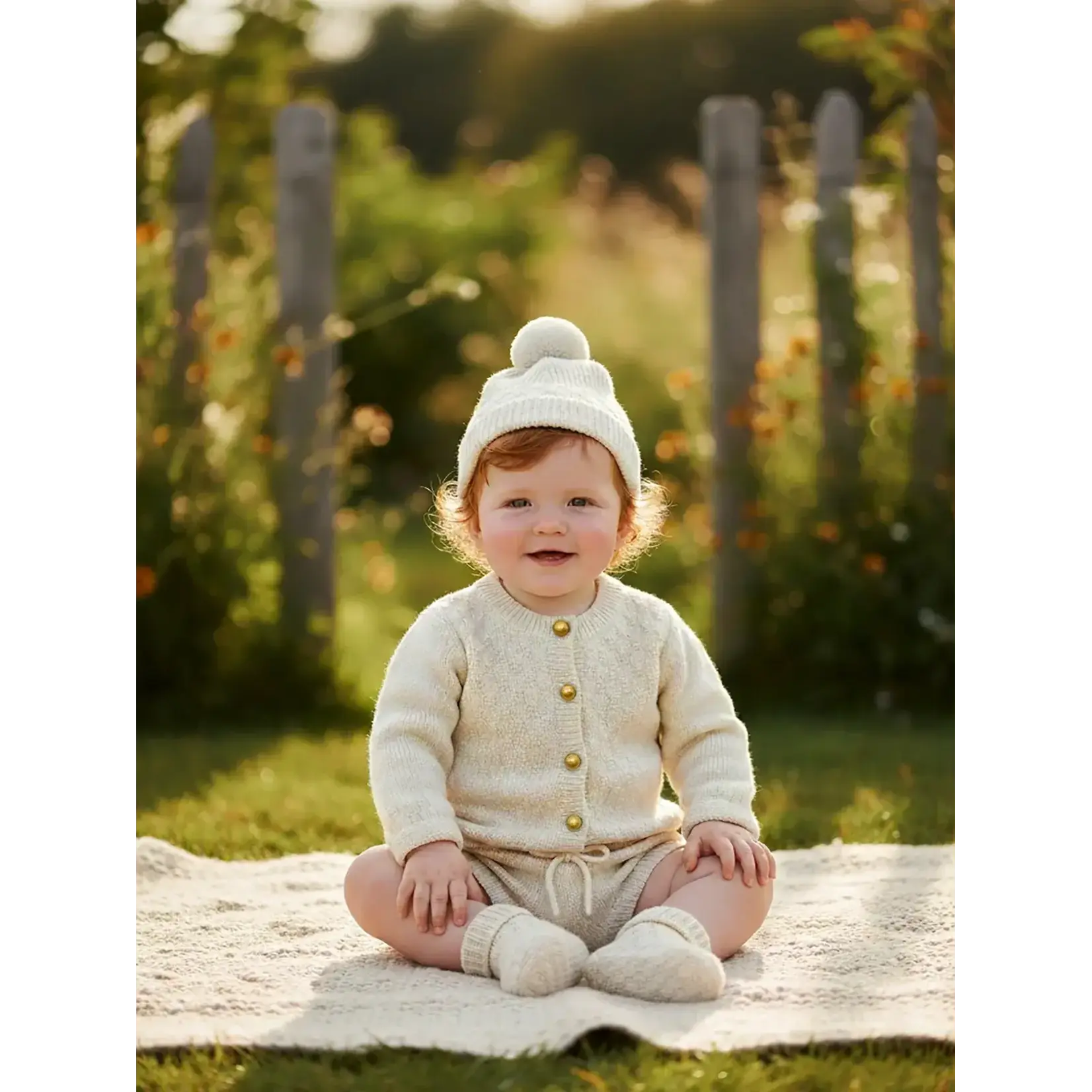 La Homage The Aspen Cashmere Baby Set with Bloomer