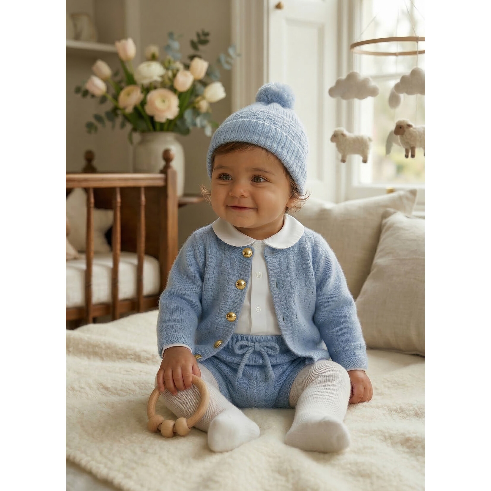 La Homage The Aspen Cashmere Baby Beanie
