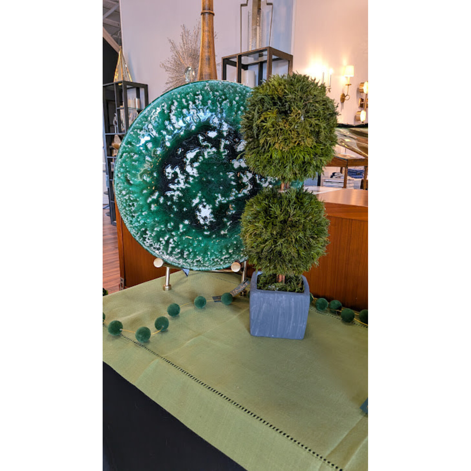 Zodax Cypress Round Double Preserved Topiary