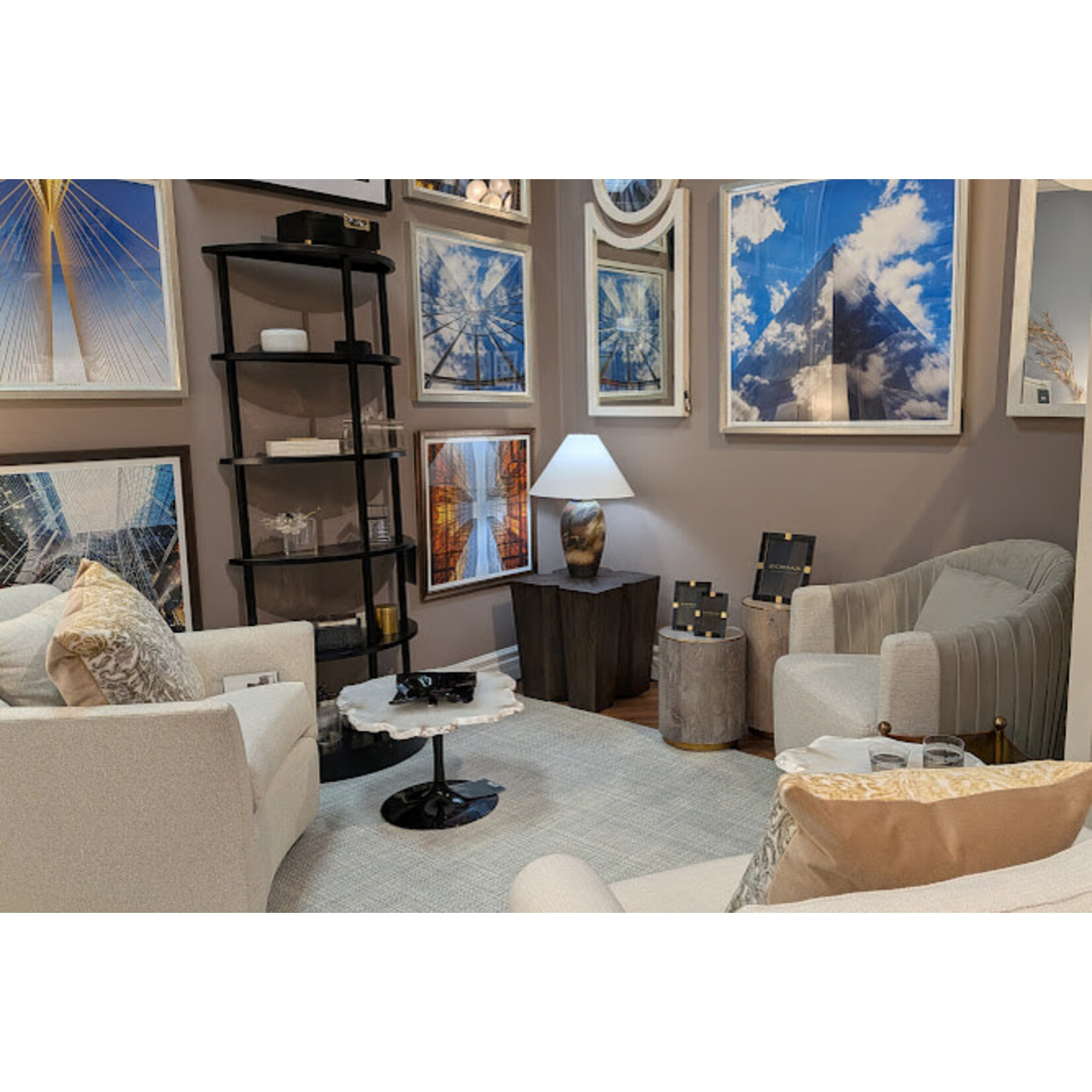 Stone International Alabaster Side Table