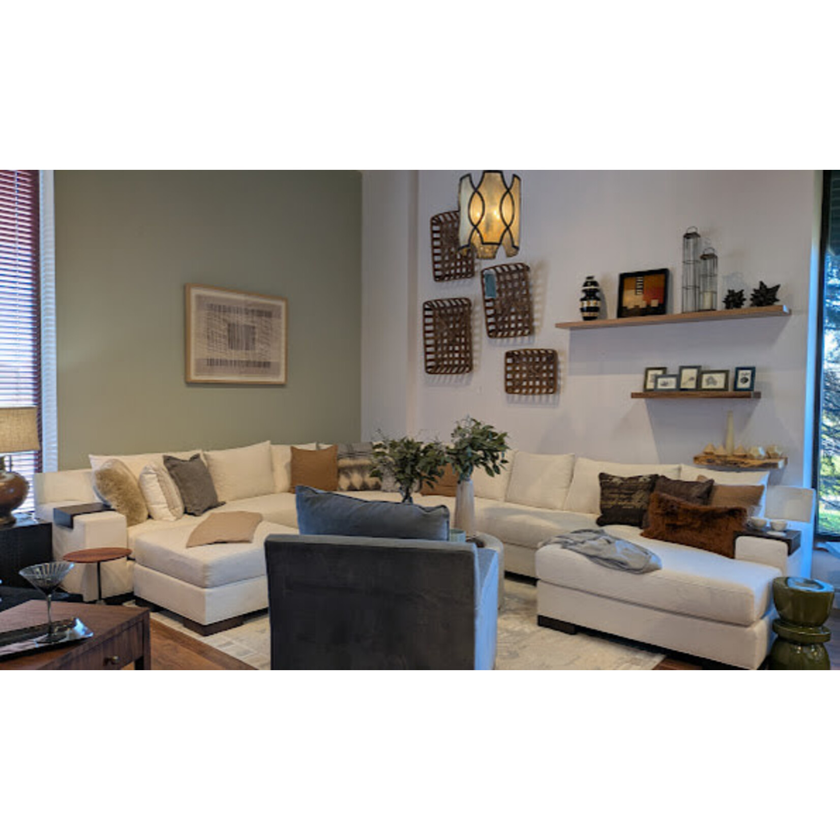 Vanguard Furniture Envision Nomad Snow Sussex Sectional with Ottoman