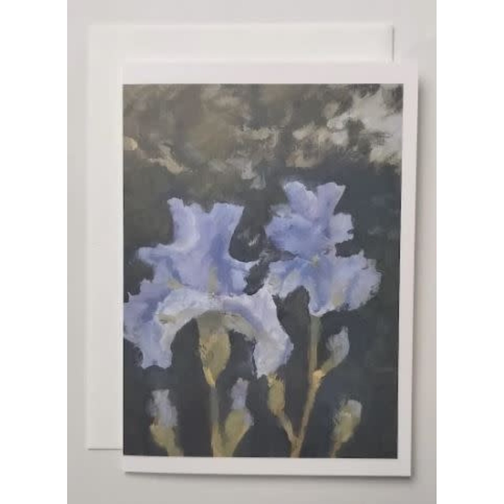 Abigail Joy Fine Art Twin Iris Blooms Greeting Card