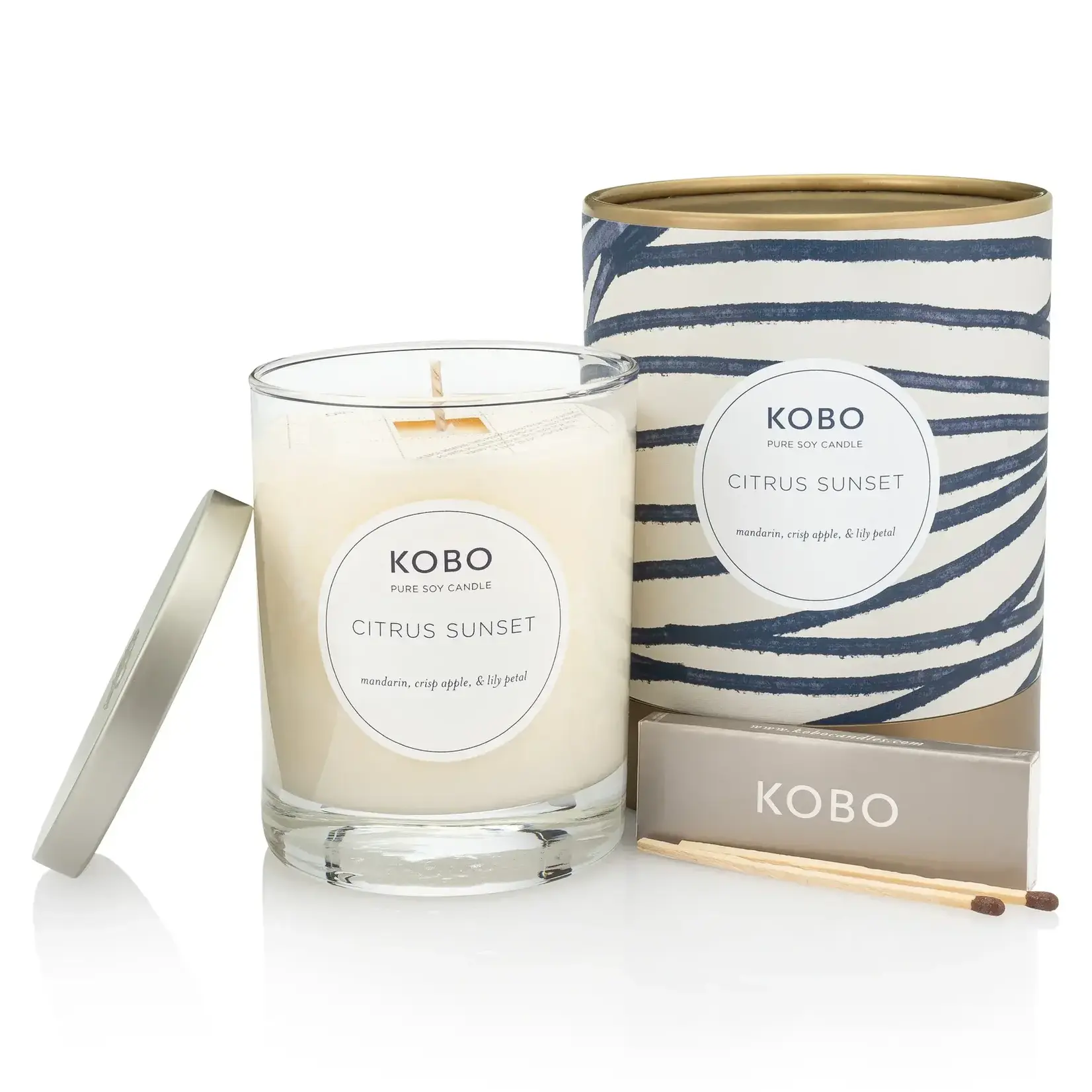 Kobo Citrus Sunset Coastal 11 oz Pure Soy Candle