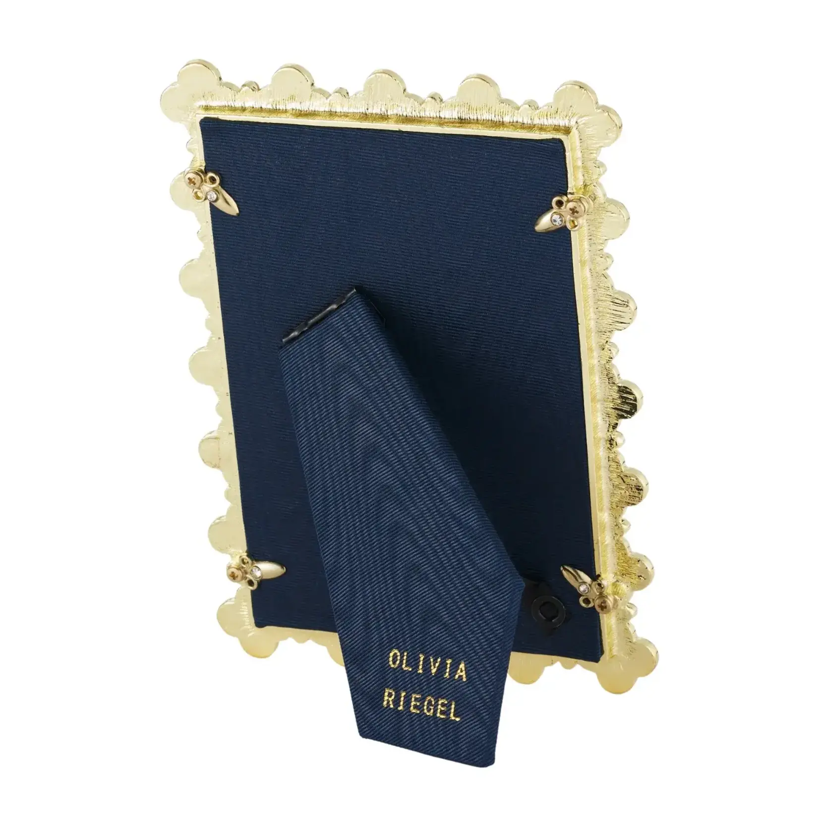 Olivia Riegel Gold Pave Clover Picture Frame 5"x7"