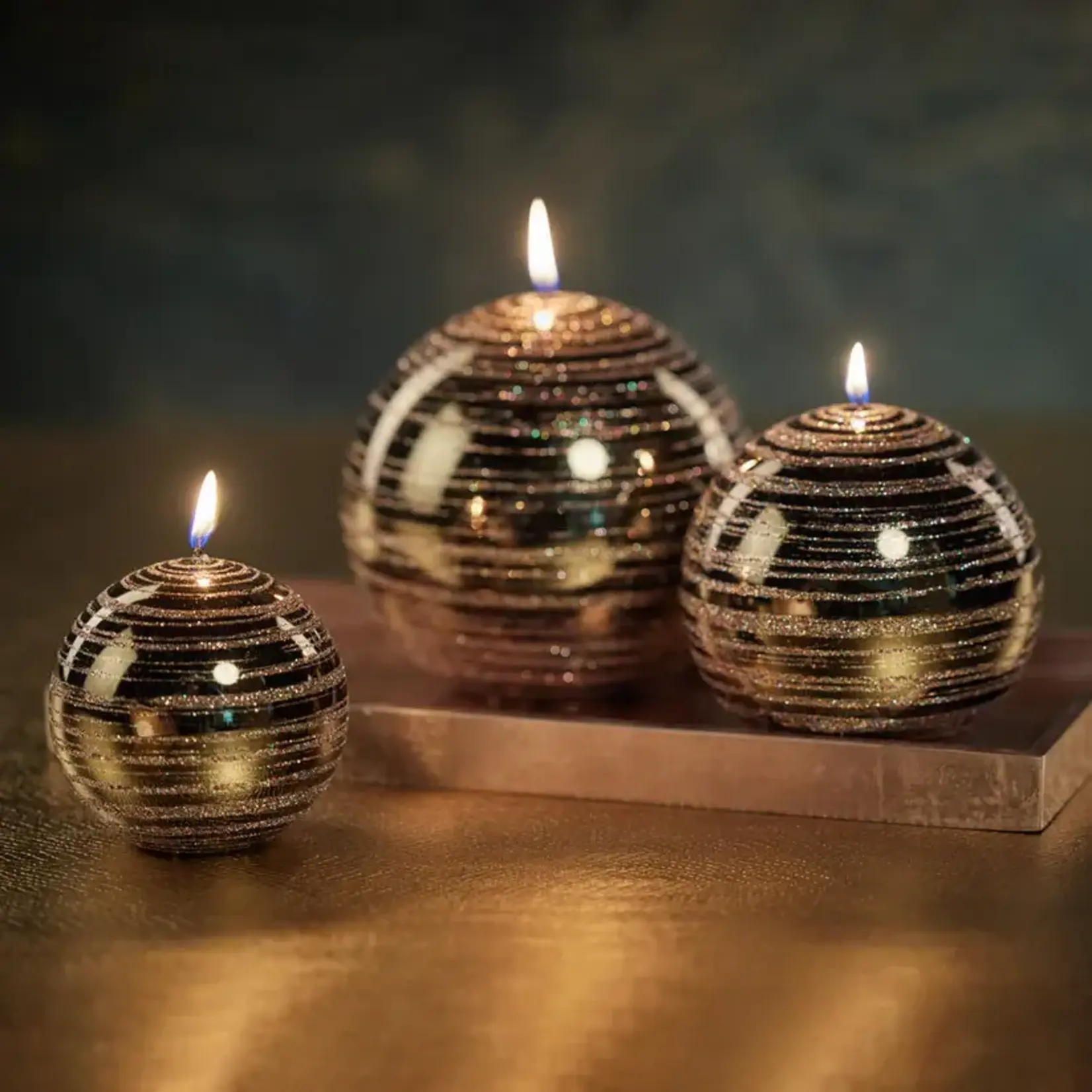 Zodax Metallic Ball Candle