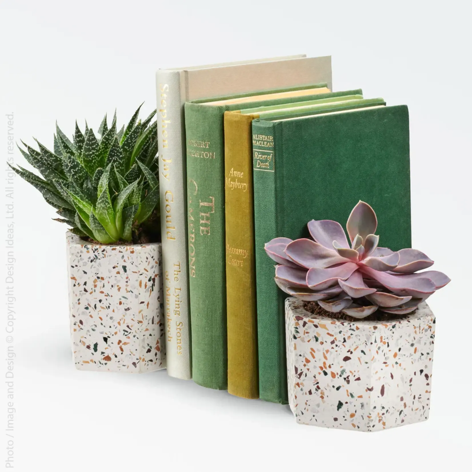 Texxture Terrazza Cement Hex Candleholder Planter