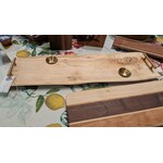 Bristle Mountain Woodworking Large Male w Handles & Gold Cups Charcutier Board