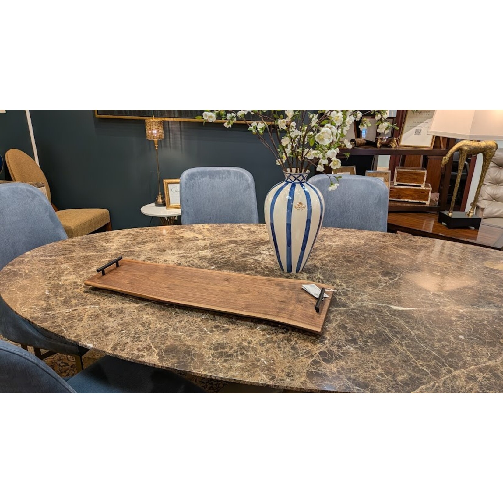 Bristle Mountain Woodworking Large Walnut Charcuterie Board w Handles