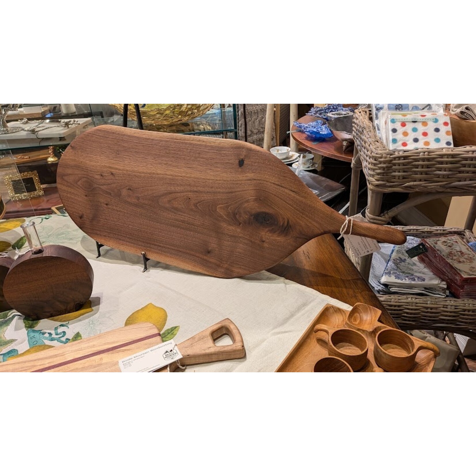 Bristle Mountain Woodworking Large Walnut Charcuterie Board