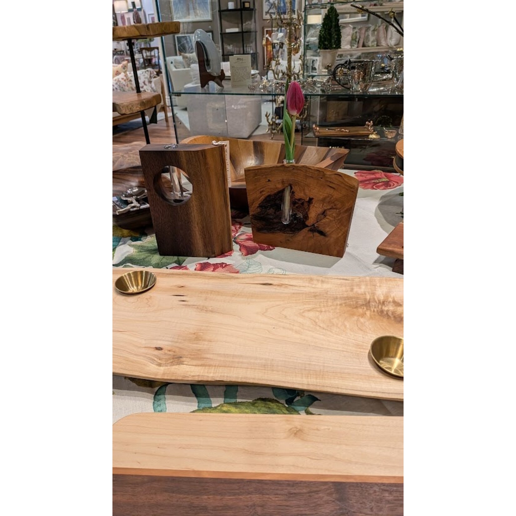 Bristle Mountain Woodworking Walnut Live Edge Bud Vase