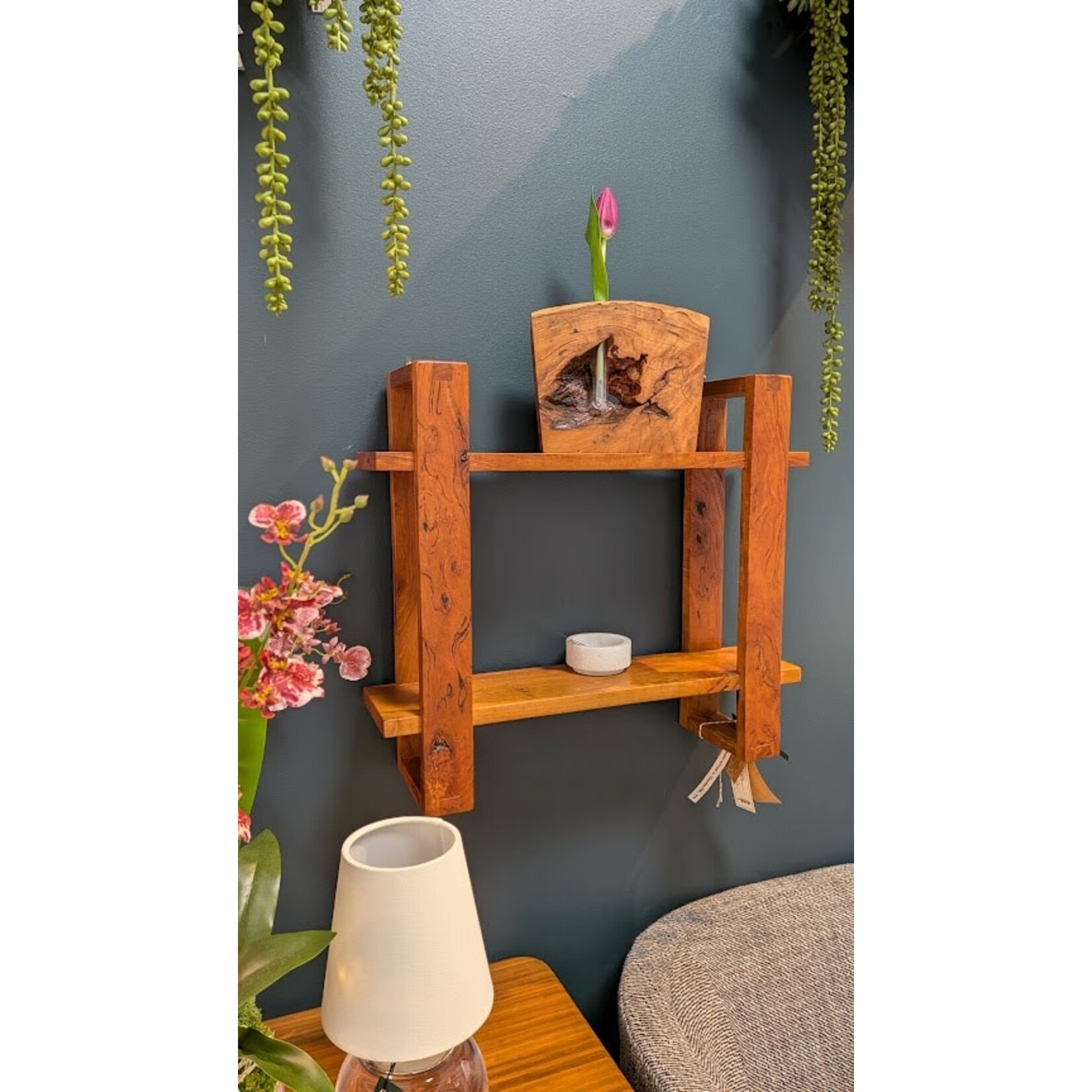 Bristle Mountain Woodworking Cherry Live Edge Bud Vase w Knot