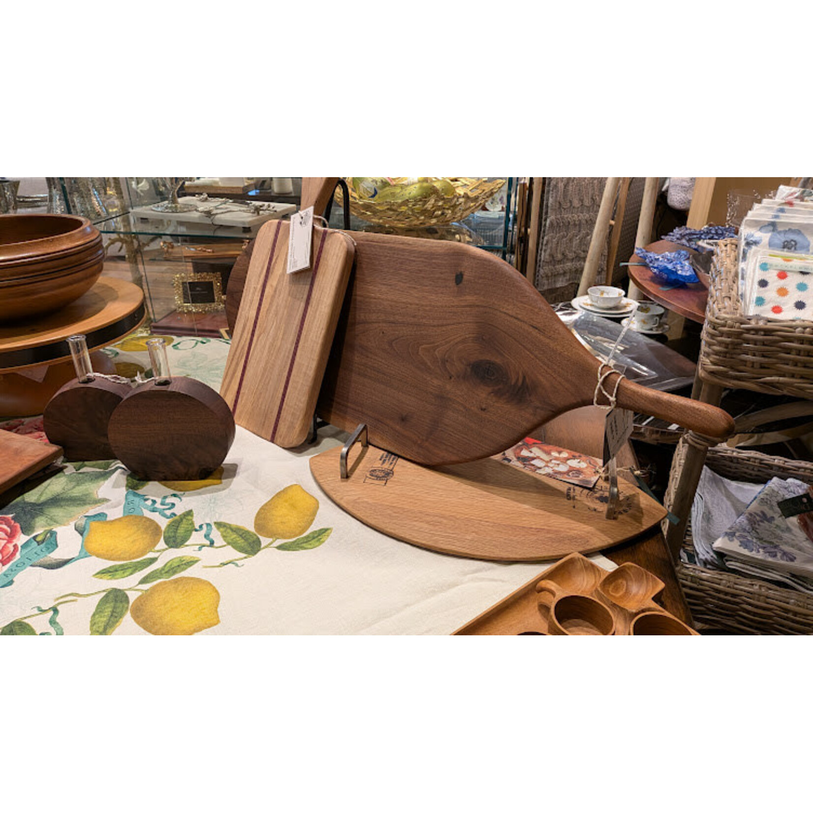 Bristle Mountain Woodworking Purple Heart Maple Charcuterie Board w Handle